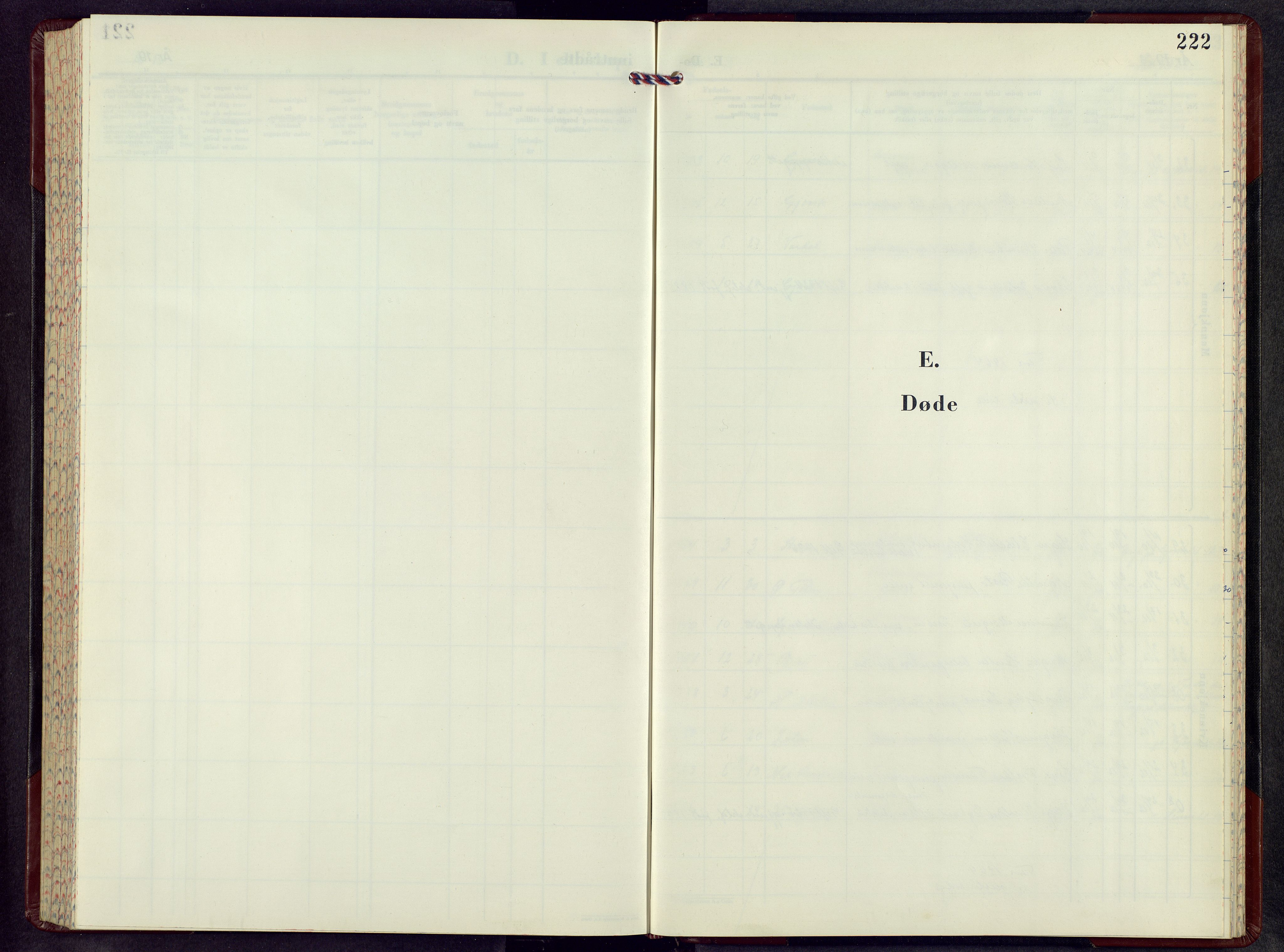 Gjøvik prestekontor, AV/SAH-PREST-098/H/Ha/Hab/L0003: Klokkerbok nr. 3, 1961-1968, s. 222