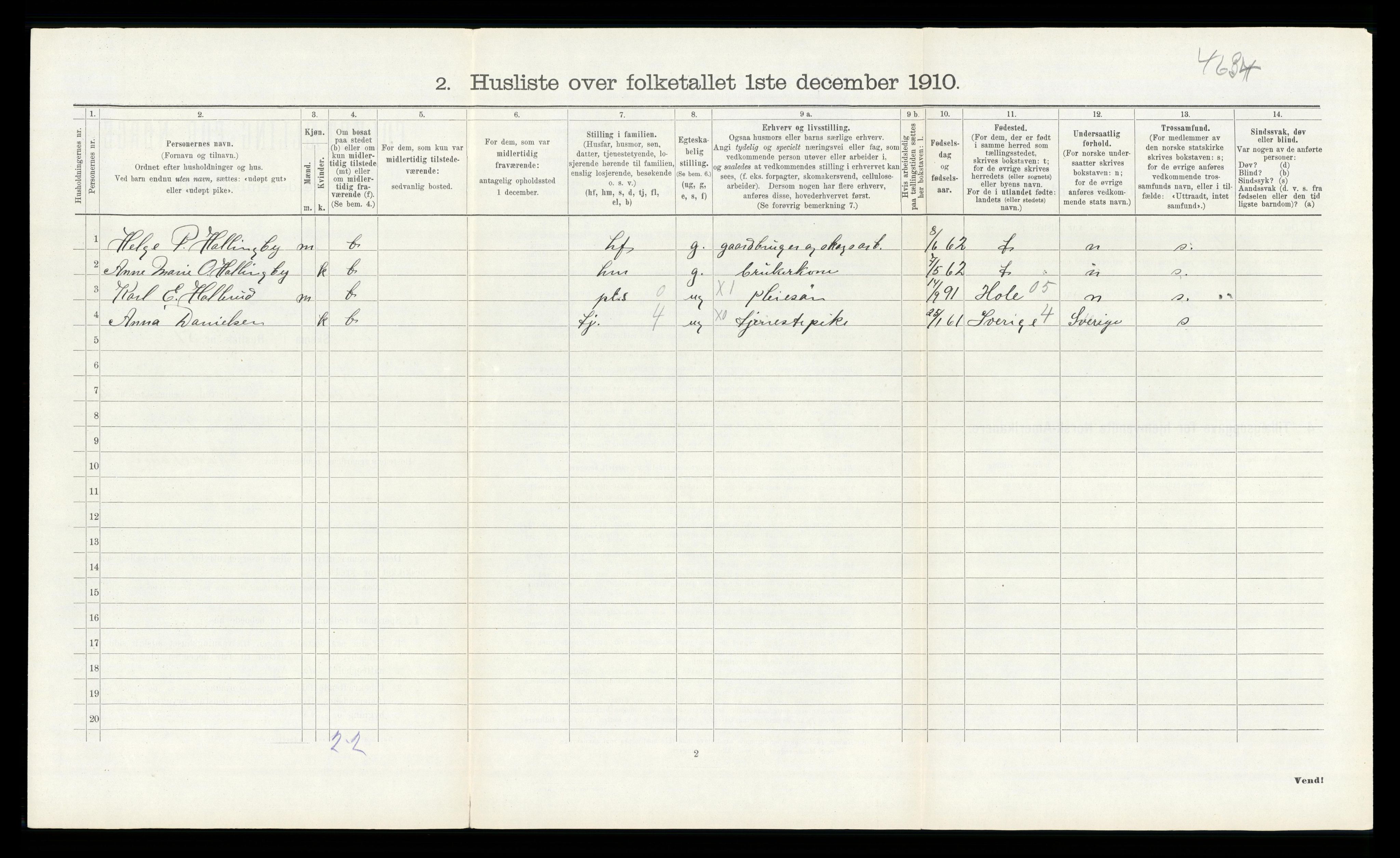 RA, Folketelling 1910 for 0614 Ådal herred, 1910, s. 276