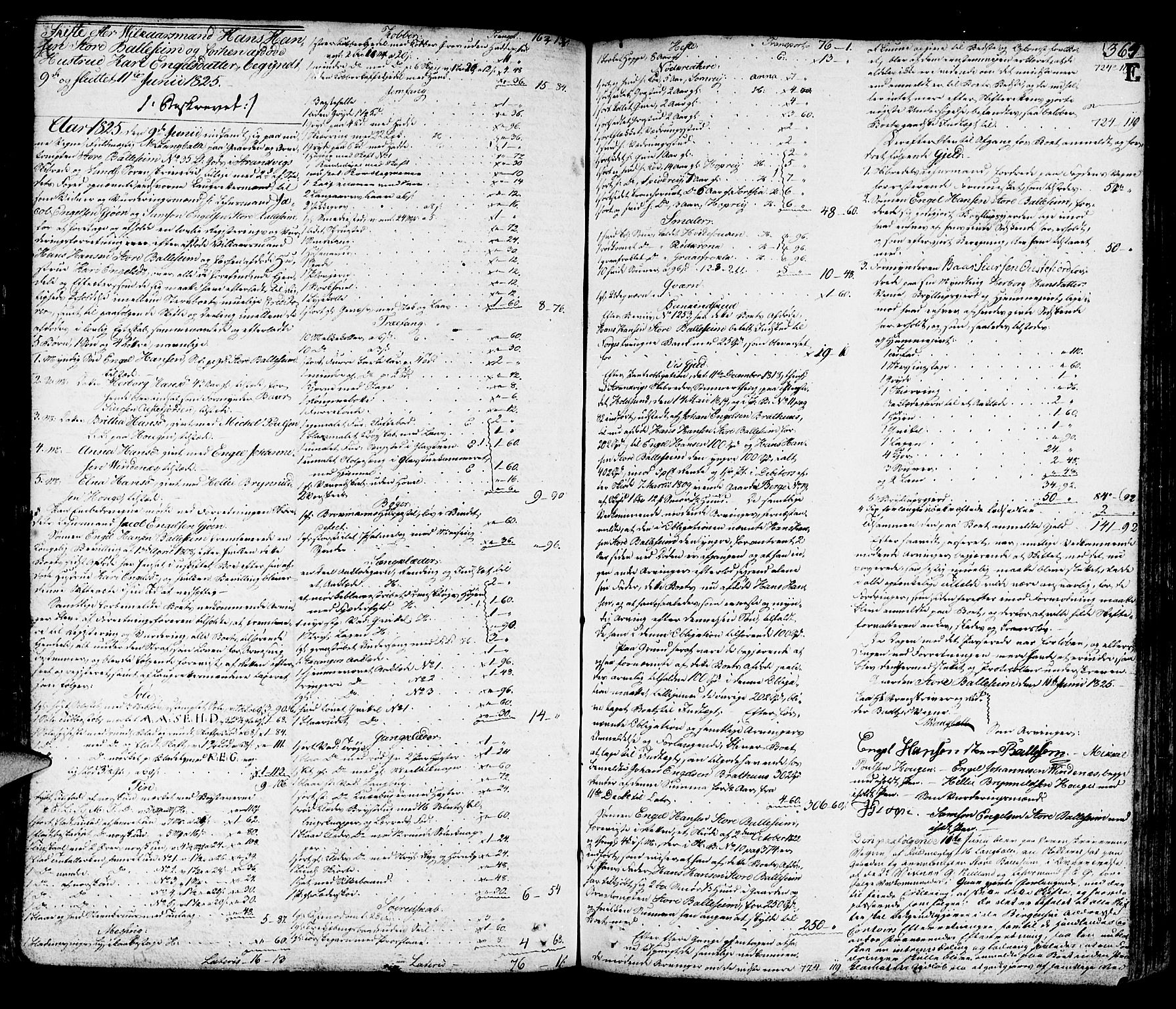Sunnhordland sorenskrivar, AV/SAB-A-2401/1/H/Ha/Haa/L0014: Skifteprotokollar. Register i protokoll, 1819-1826, s. 363b-364a
