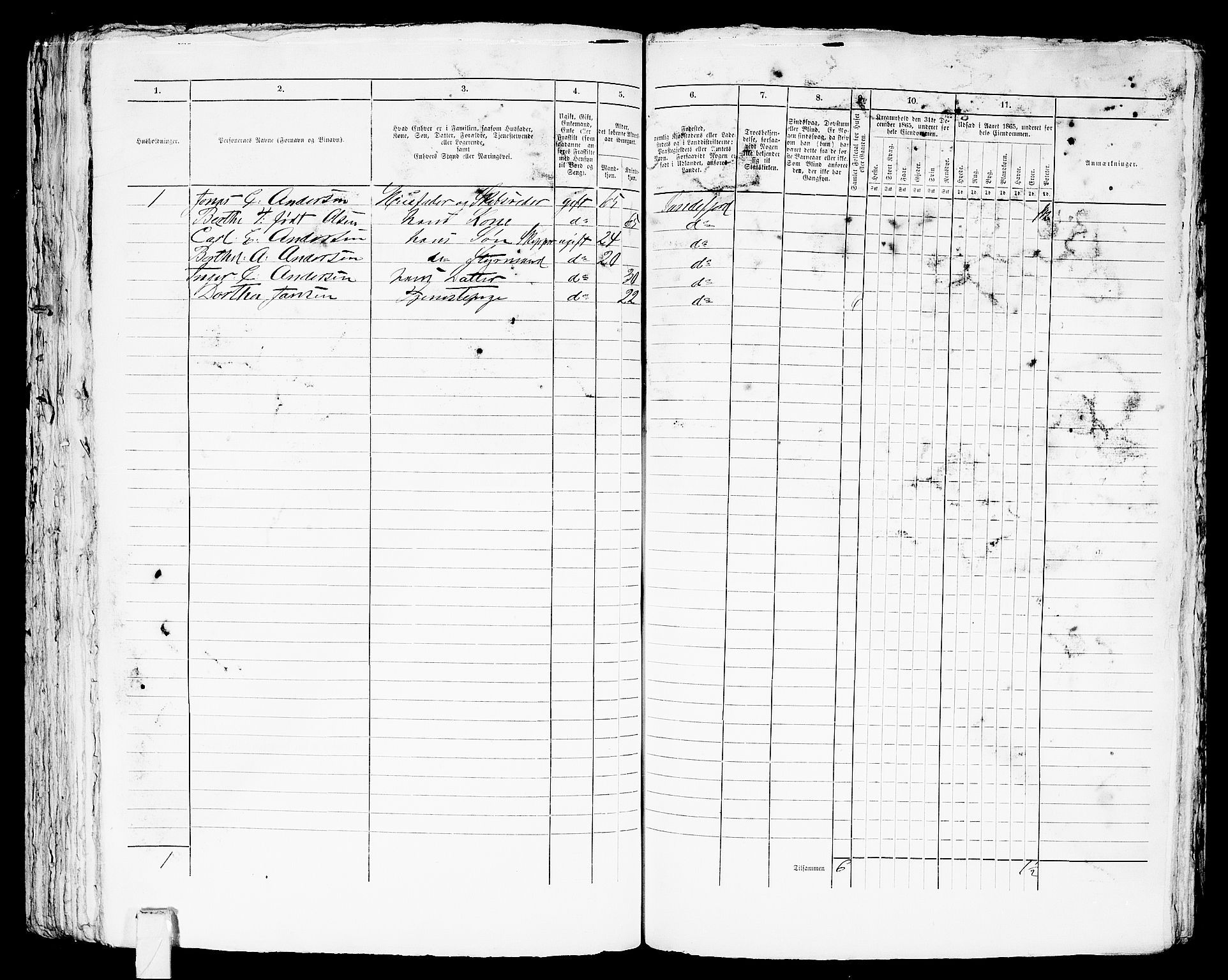 RA, Folketelling 1865 for 0706B Sandeherred prestegjeld, Sandefjord kjøpstad, 1865, s. 170