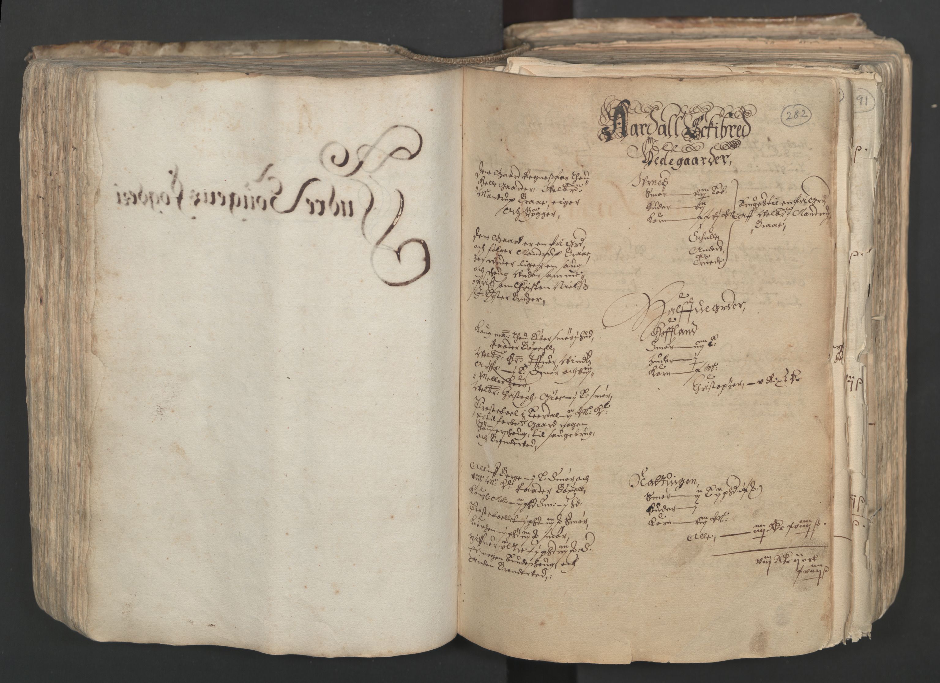 Rentekammeret inntil 1814, Realistisk ordnet avdeling, AV/RA-EA-4070/L/L0024/0001: Bergen lagdømme: / [A]: Alminnelig jordebok og skattemanntall (6 dalers kontribusjonsskatt). Sunnhordland, Hardanger, Nordhordland, Voss, Indre Sogn, Ytre Sogn, Sunnfjord, Nordfjord og Sunnmøre fogderi., 1661, s. 281b-282a