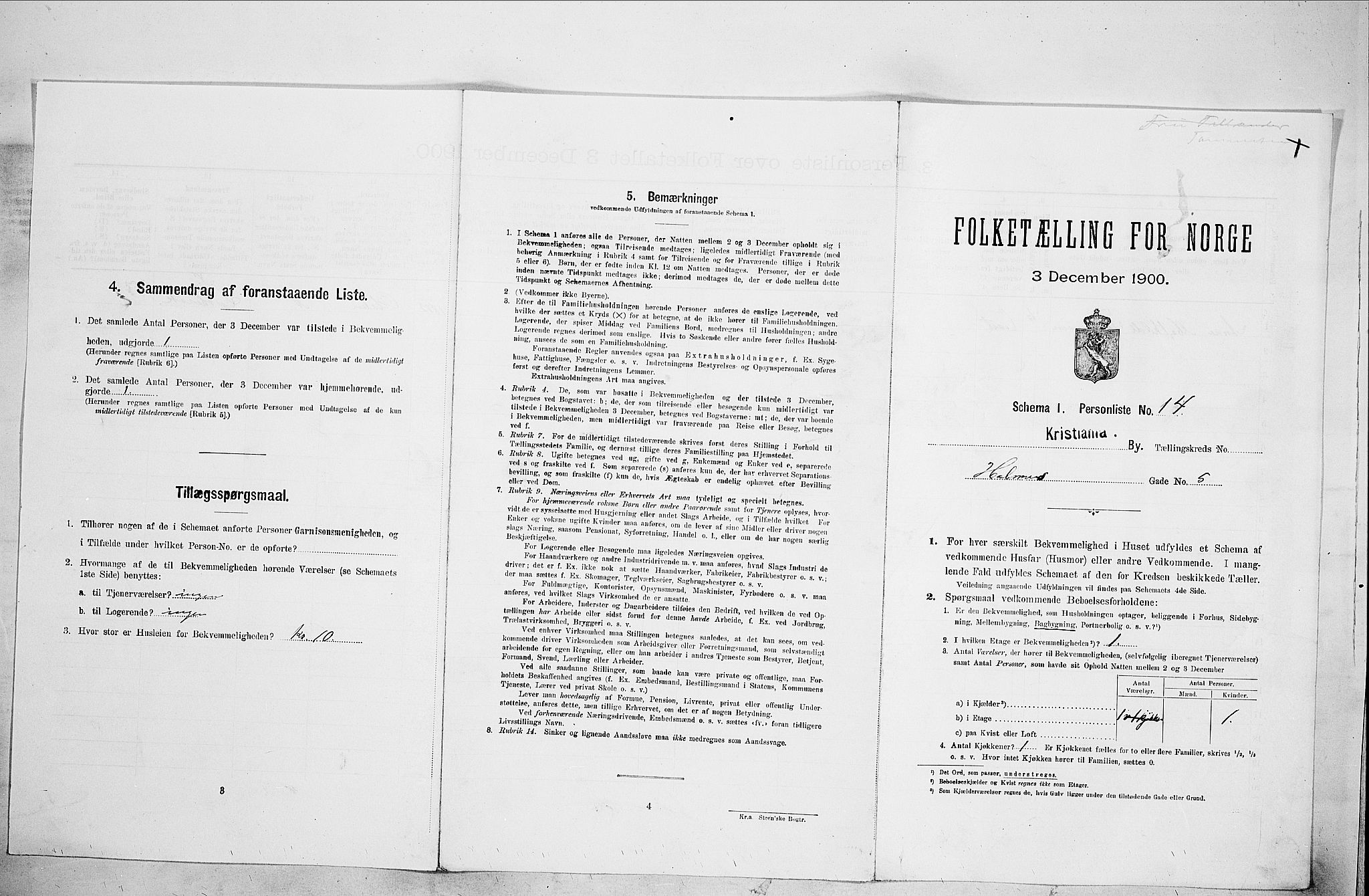 SAO, Folketelling 1900 for 0301 Kristiania kjøpstad, 1900, s. 38432