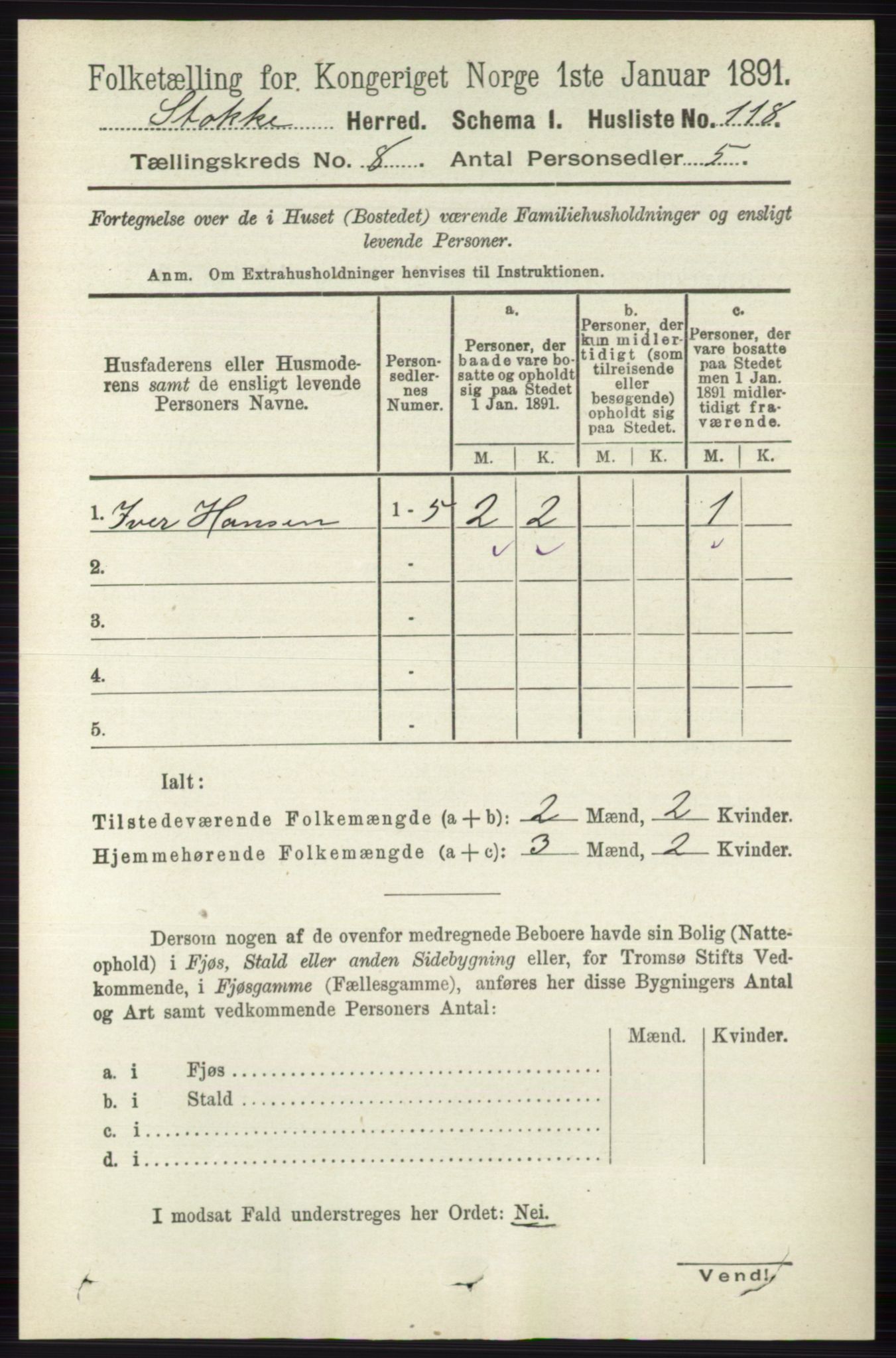 RA, Folketelling 1891 for 0720 Stokke herred, 1891, s. 5061