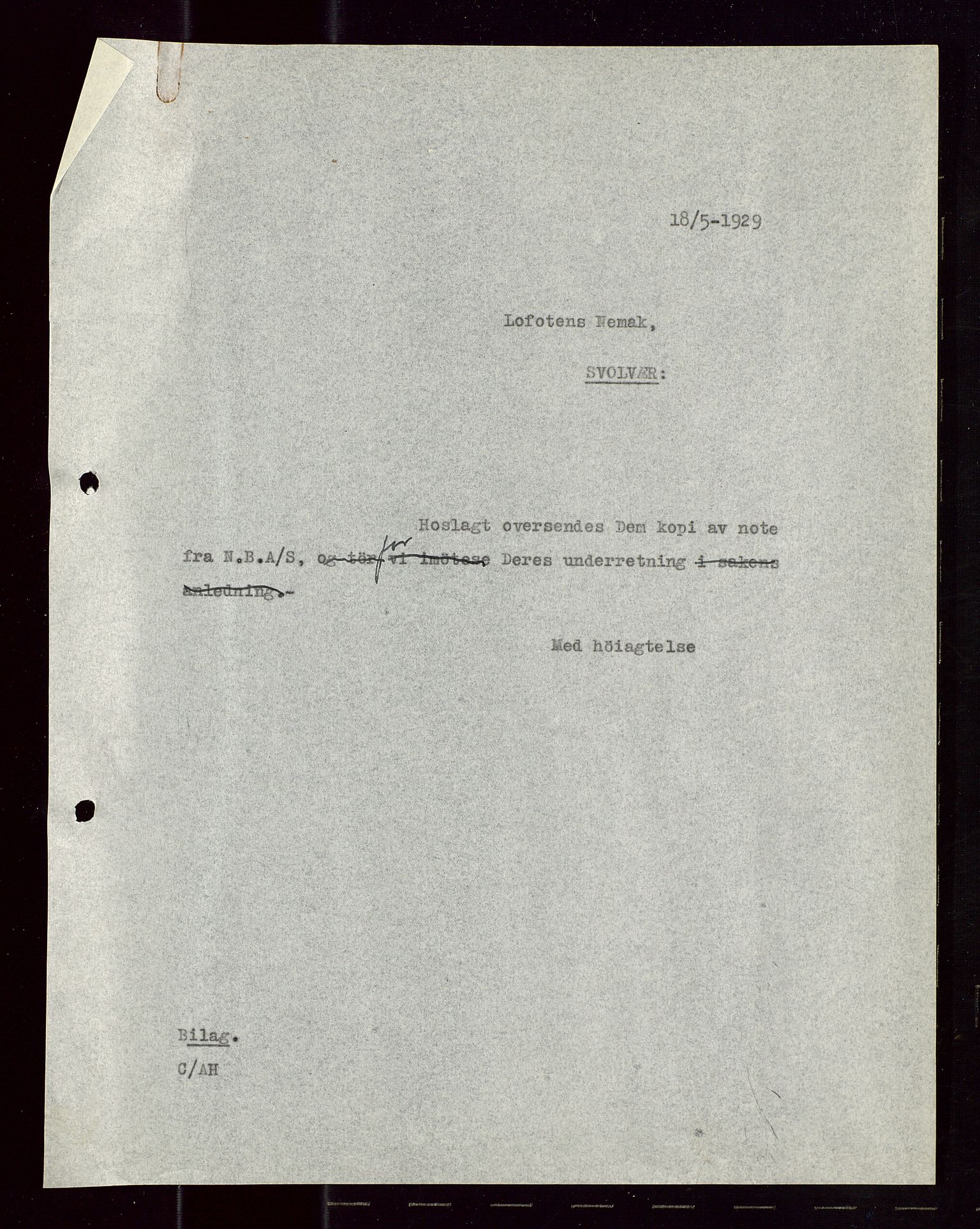 Pa 1521 - A/S Norske Shell, AV/SAST-A-101915/E/Ea/Eaa/L0018: Sjefskorrespondanse, 1929, s. 27