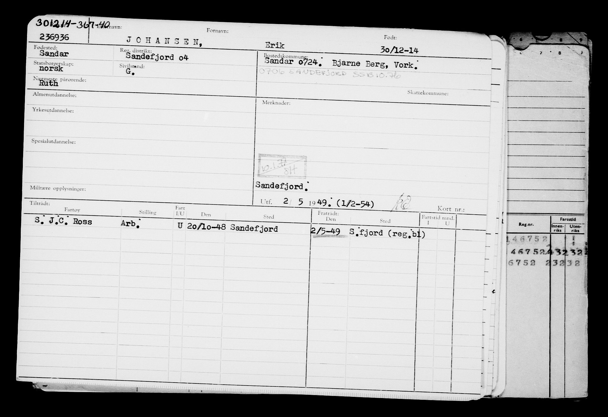 Direktoratet for sjømenn, AV/RA-S-3545/G/Gb/L0126: Hovedkort, 1914-1915, s. 272