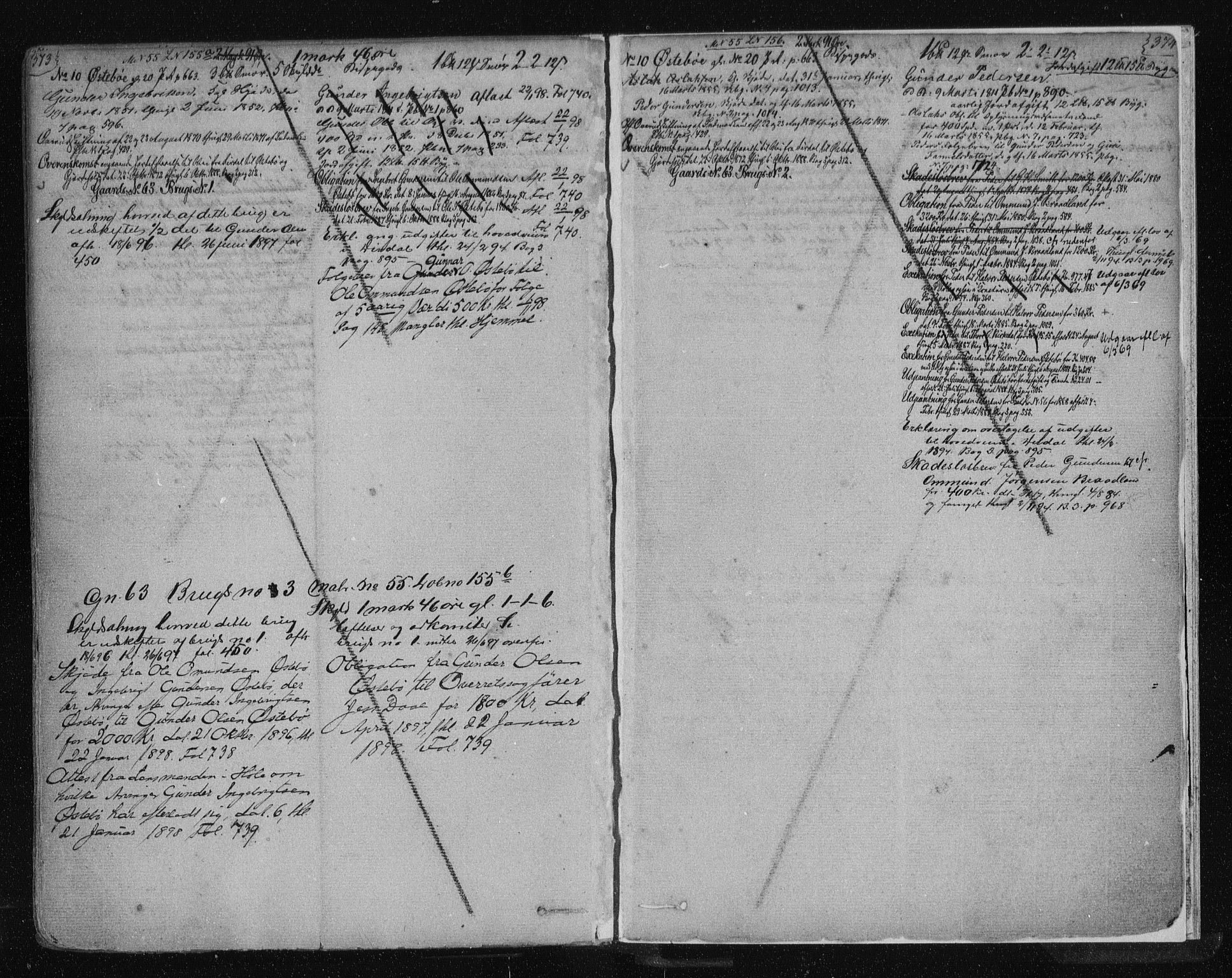 Ryfylke tingrett, SAST/A-100055/001/II/IIA/L0007a: Panteregister nr. II A 7A, 1847, s. 373-374