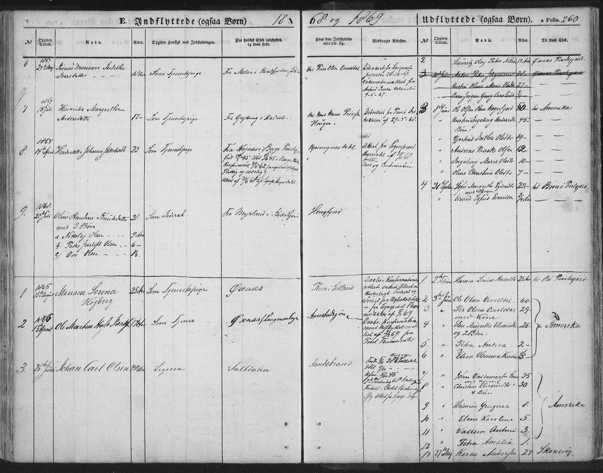 Ministerialprotokoller, klokkerbøker og fødselsregistre - Nordland, SAT/A-1459/895/L1369: Ministerialbok nr. 895A04, 1852-1872, s. 260
