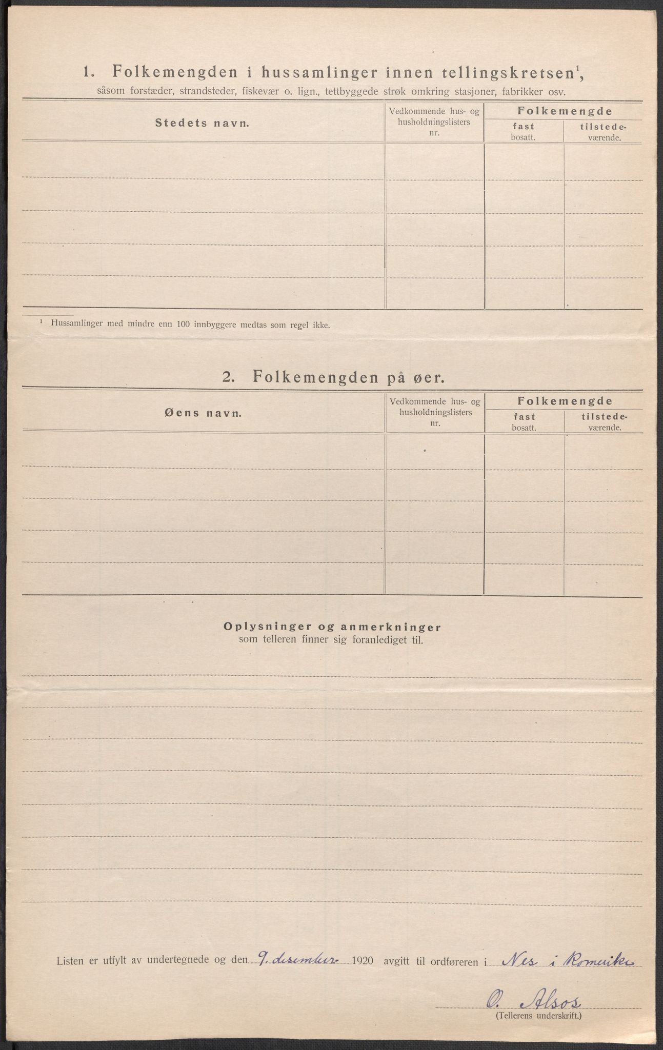 SAO, Folketelling 1920 for 0236 Nes herred, 1920, s. 45