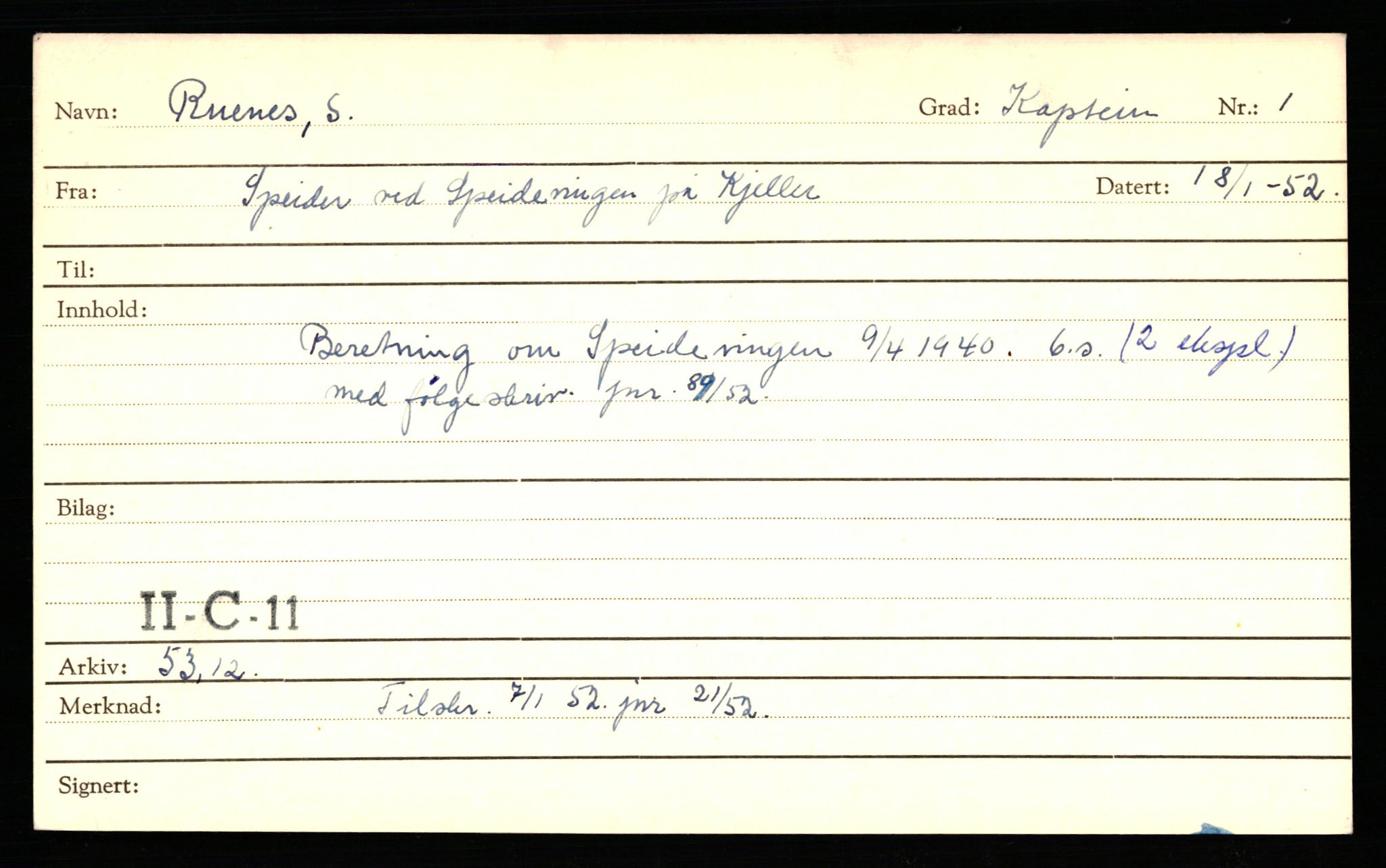 Forsvaret, Forsvarets krigshistoriske avdeling, RA/RAFA-2017/E/Ed/L0158: FKA:  Forfatterkartotek N - Sk., 1945-1979, s. 1024