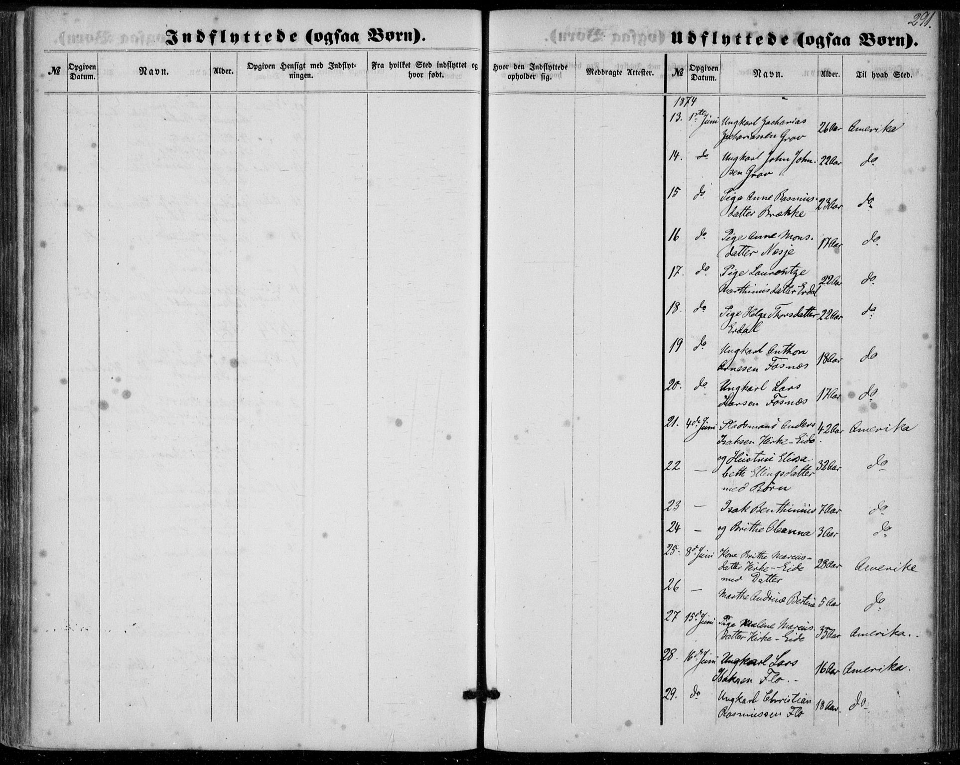 Stryn Sokneprestembete, AV/SAB-A-82501: Ministerialbok nr. A 3, 1862-1877, s. 291