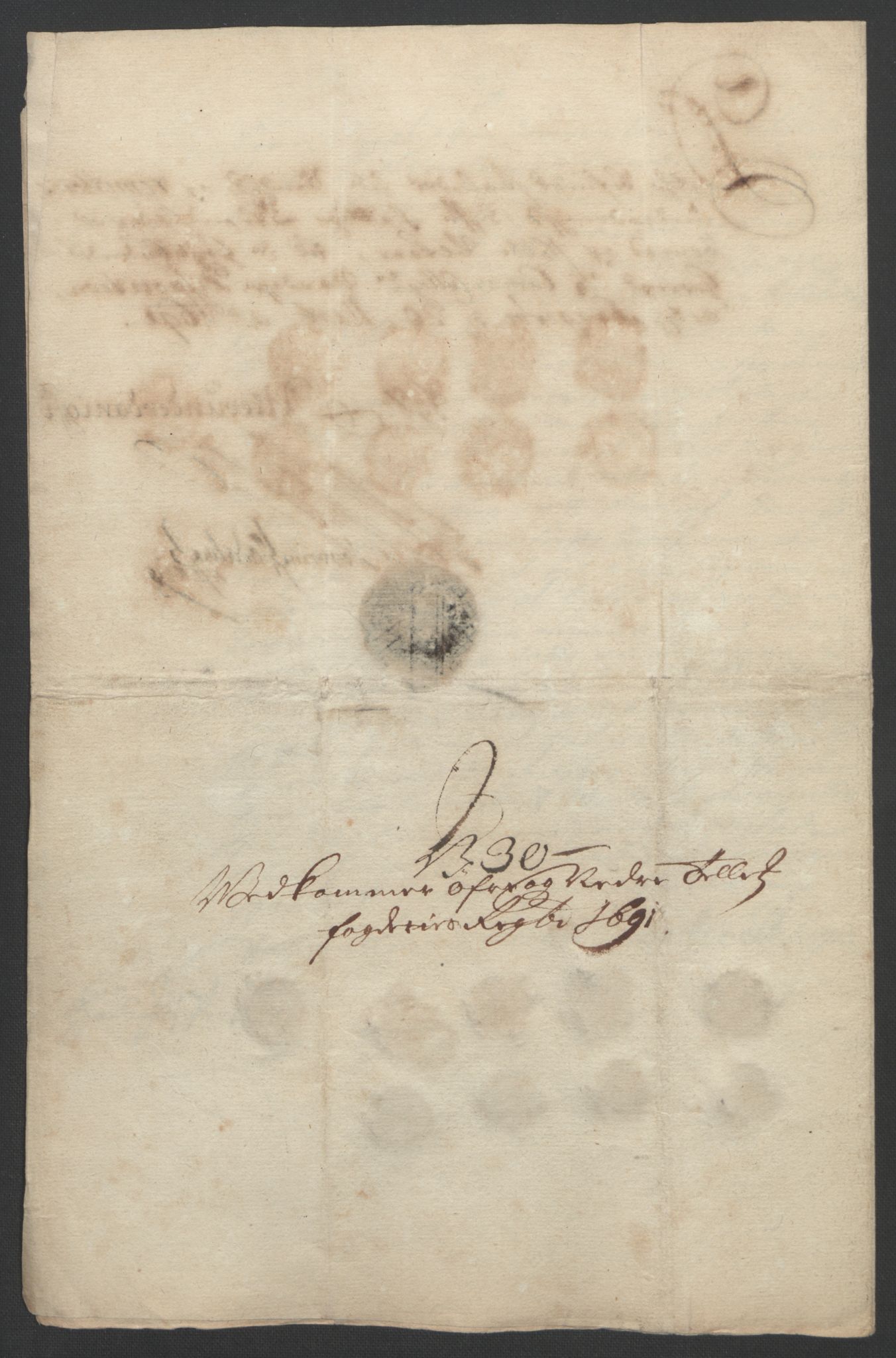 Rentekammeret inntil 1814, Reviderte regnskaper, Fogderegnskap, RA/EA-4092/R35/L2091: Fogderegnskap Øvre og Nedre Telemark, 1690-1693, s. 165