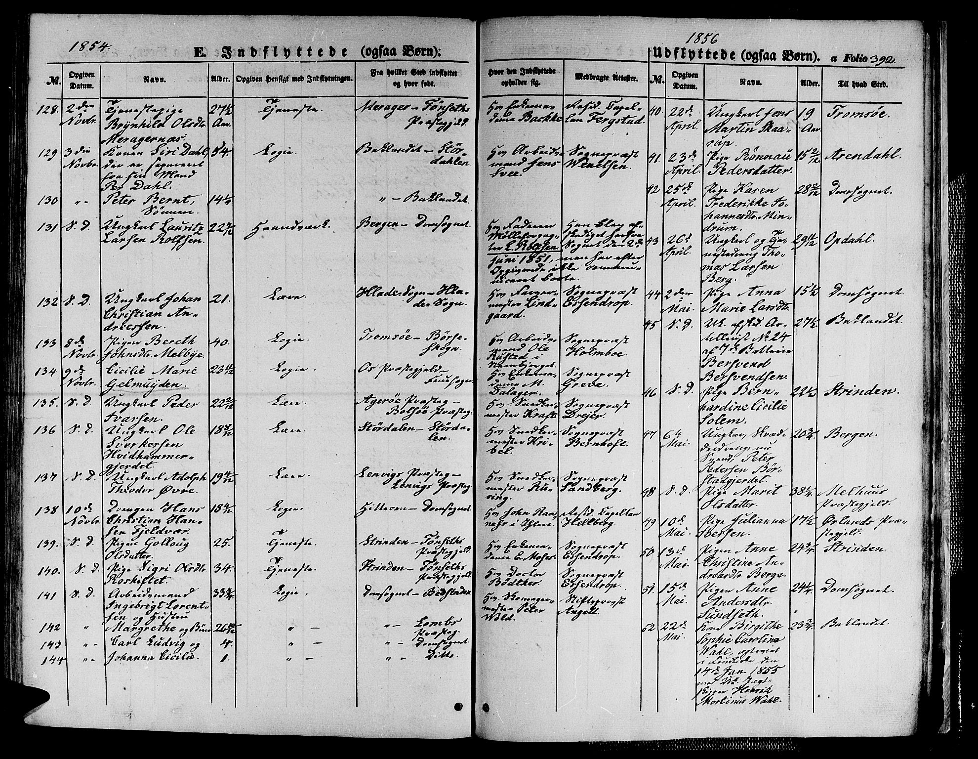 Ministerialprotokoller, klokkerbøker og fødselsregistre - Sør-Trøndelag, AV/SAT-A-1456/602/L0137: Klokkerbok nr. 602C05, 1846-1856, s. 392