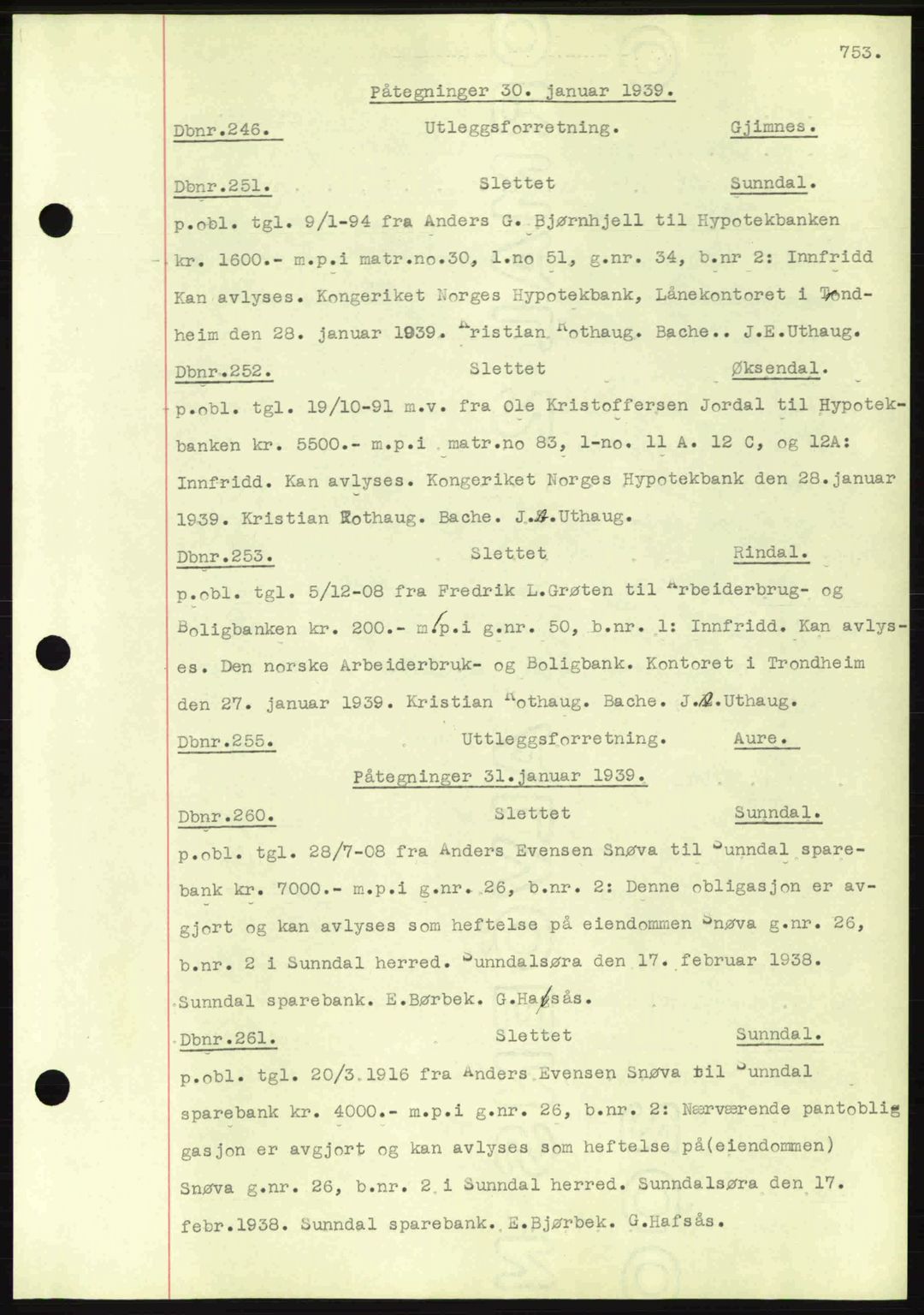 Nordmøre sorenskriveri, SAT/A-4132/1/2/2Ca: Pantebok nr. C80, 1936-1939, Dagboknr: 246/1939