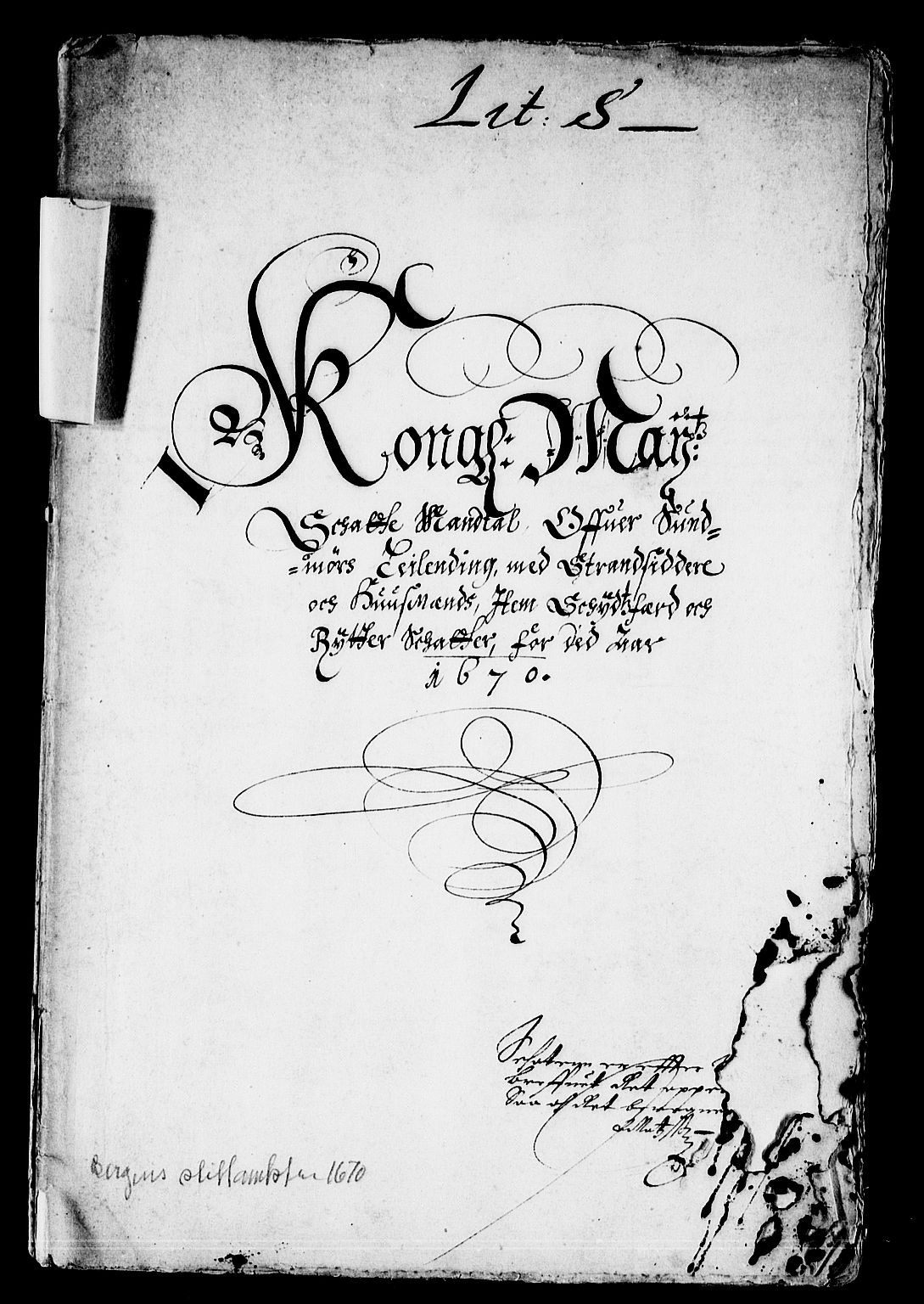 Rentekammeret inntil 1814, Reviderte regnskaper, Stiftamtstueregnskaper, Bergen stiftamt, RA/EA-6043/R/Rc/L0032: Bergen stiftamt, 1667-1670