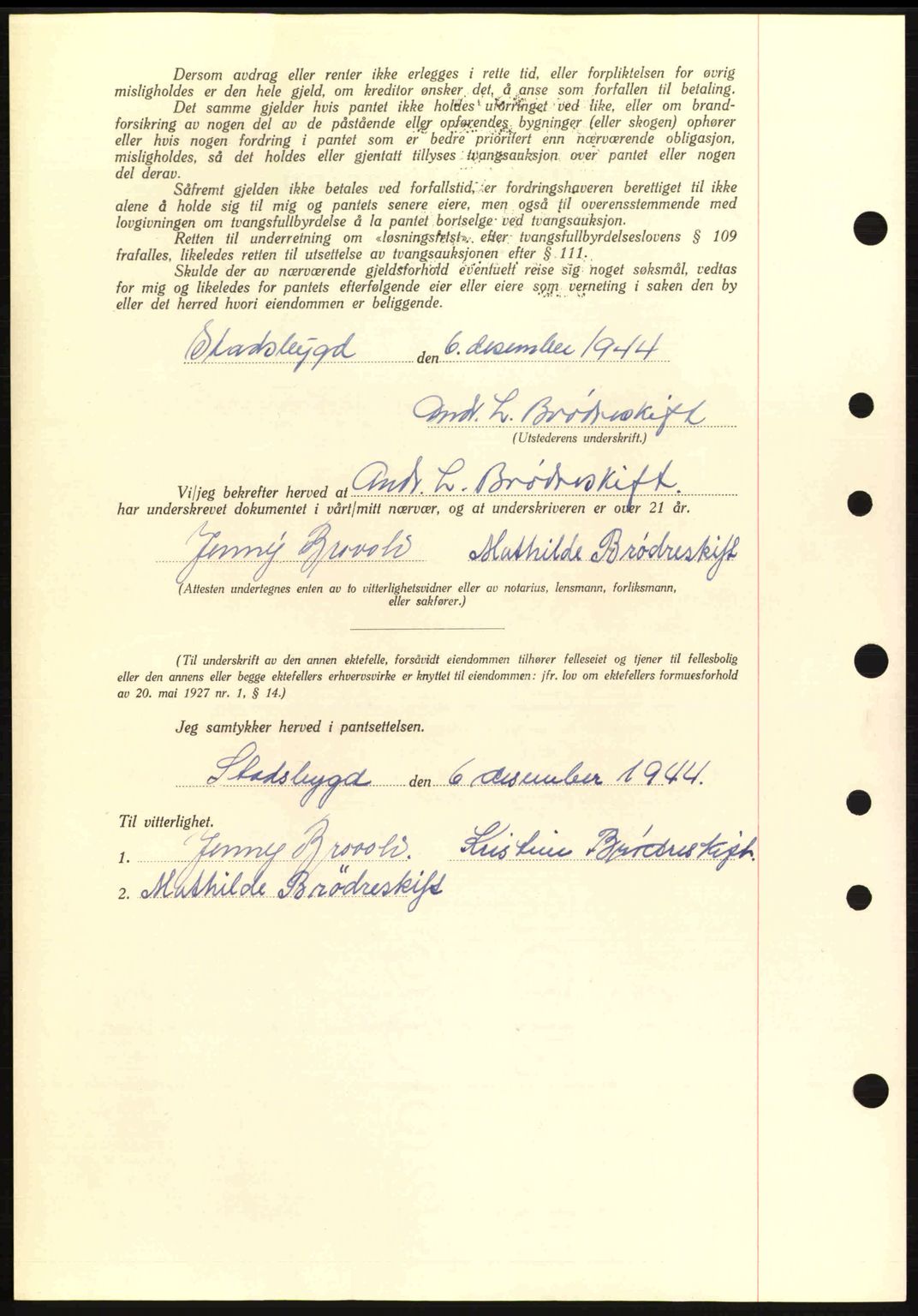 Fosen sorenskriveri, AV/SAT-A-1107/1/2/2C: Pantebok nr. B1, 1943-1945, Dagboknr: 379/1945