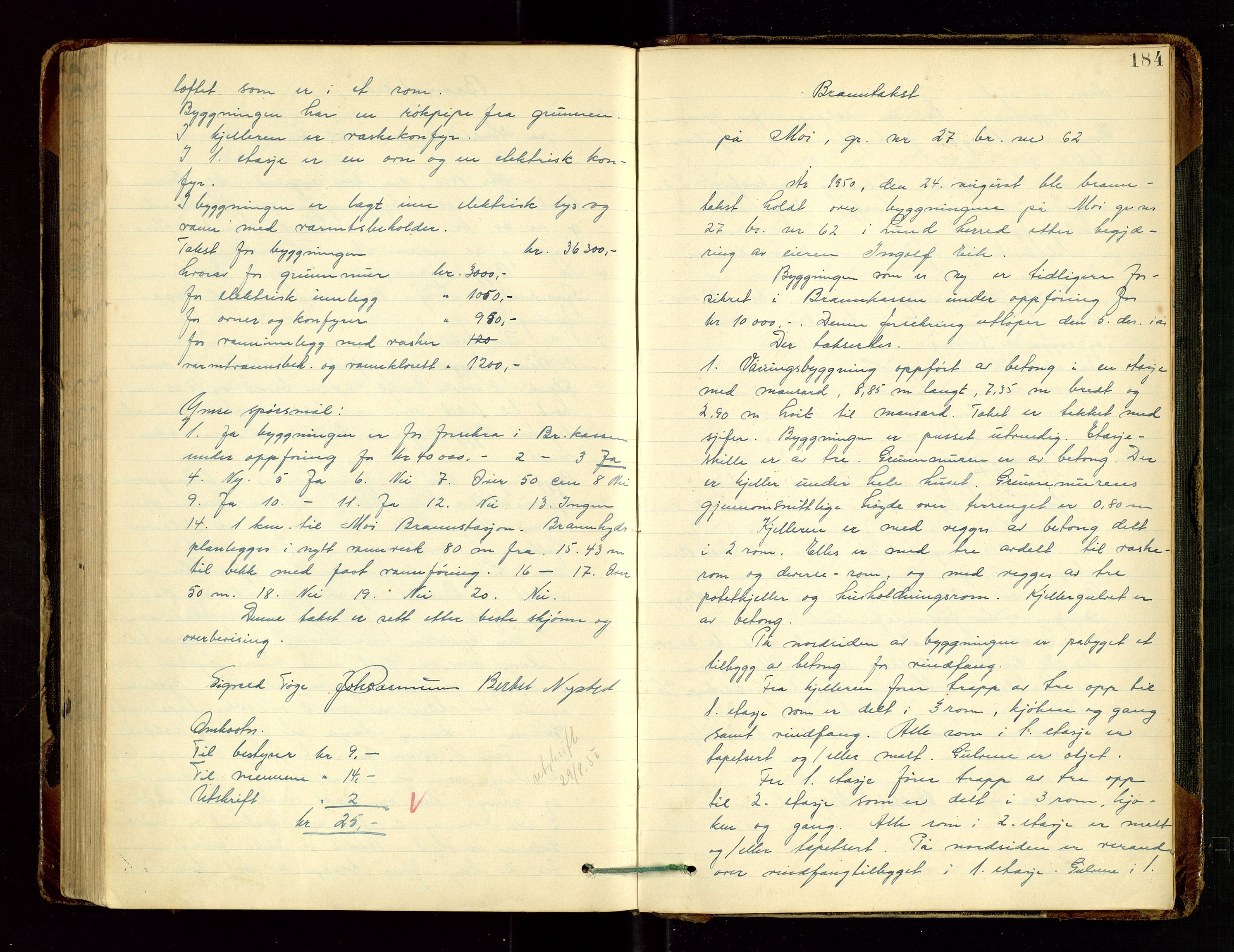 Lund lensmannskontor, AV/SAST-A-100303/Goa/L0003: "Brandtakstprotokol", 1893-1950, s. 183b-184a