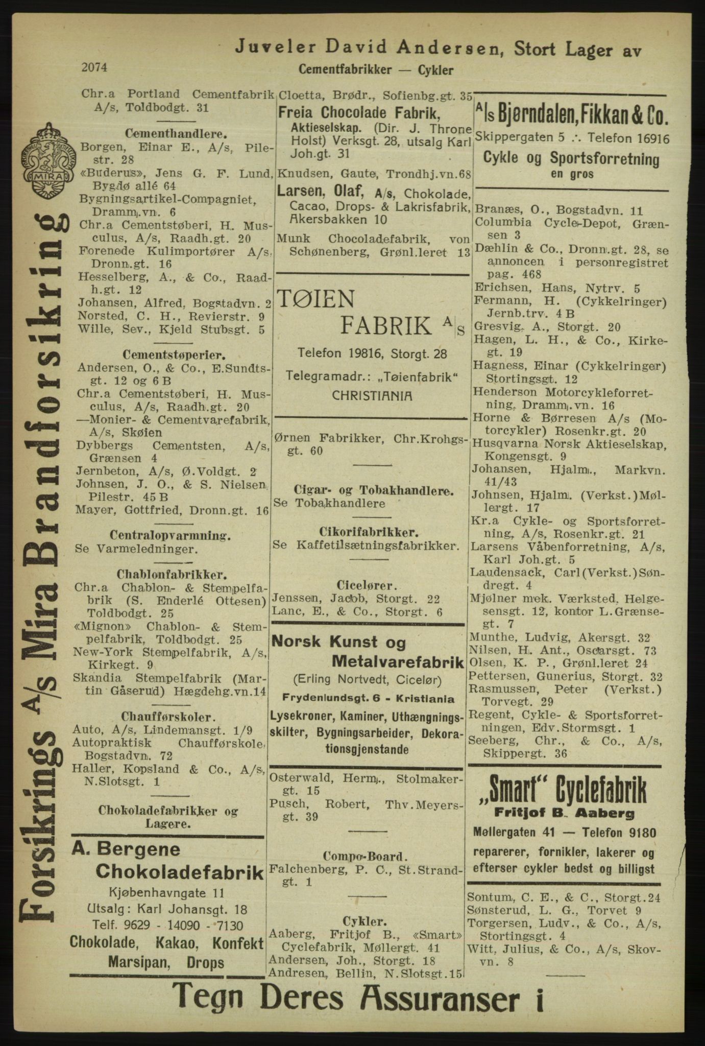 Kristiania/Oslo adressebok, PUBL/-, 1918, s. 2227