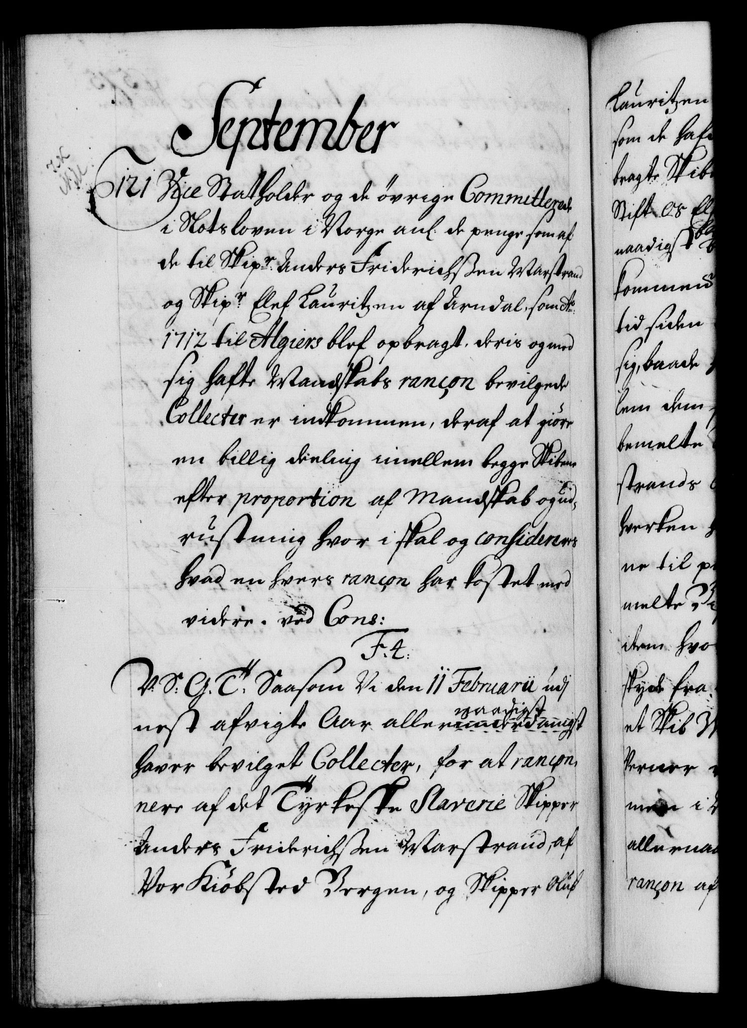Danske Kanselli 1572-1799, AV/RA-EA-3023/F/Fc/Fca/Fcab/L0019: Norske tegnelser, 1710-1714, s. 575b