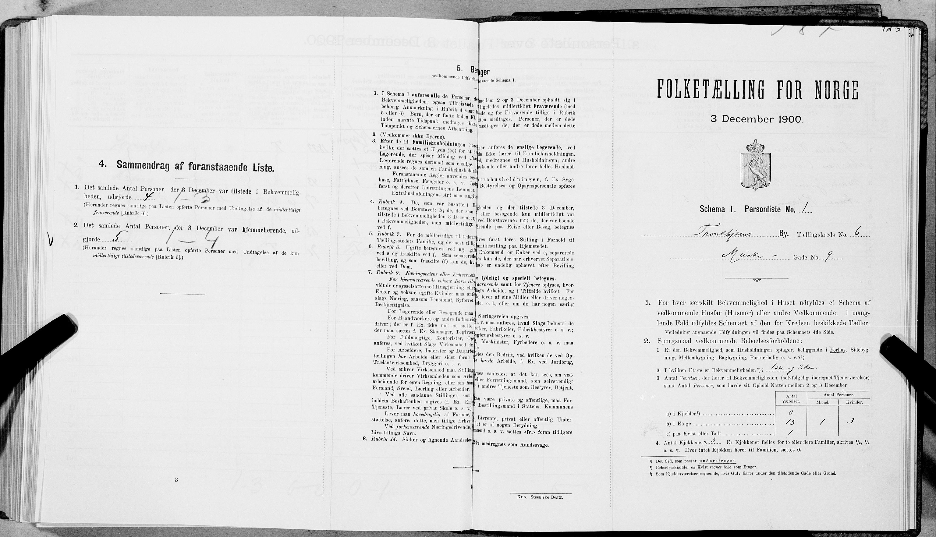 SAT, Folketelling 1900 for 1601 Trondheim kjøpstad, 1900, s. 1003