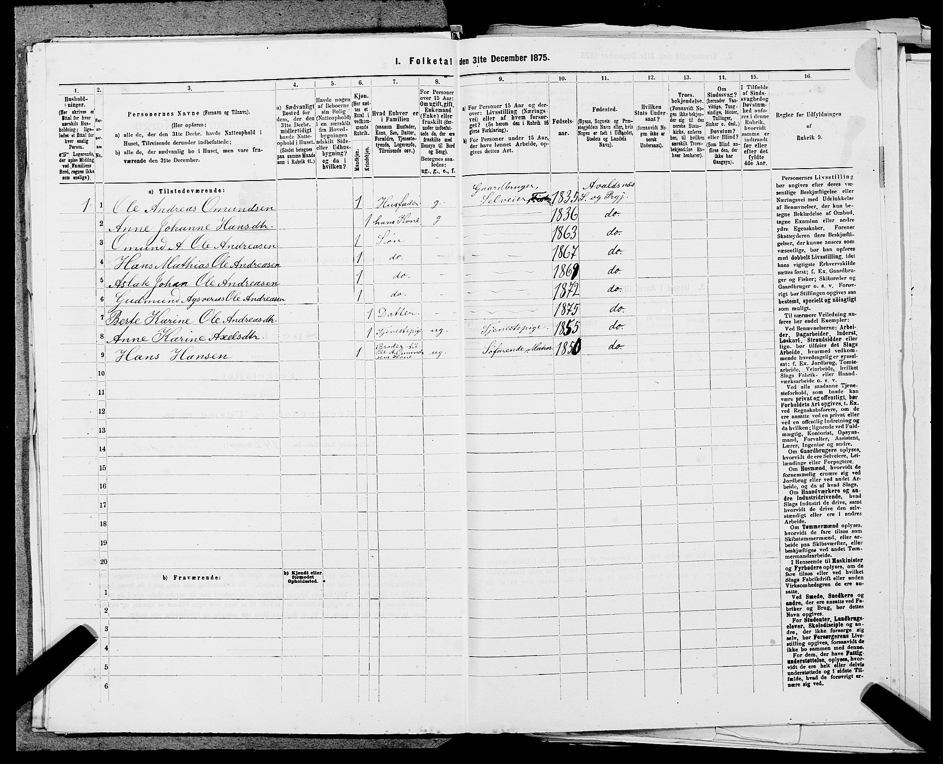 SAST, Folketelling 1875 for 1147L Avaldsnes prestegjeld, Avaldsnes sokn og Kopervik landsokn, 1875, s. 473