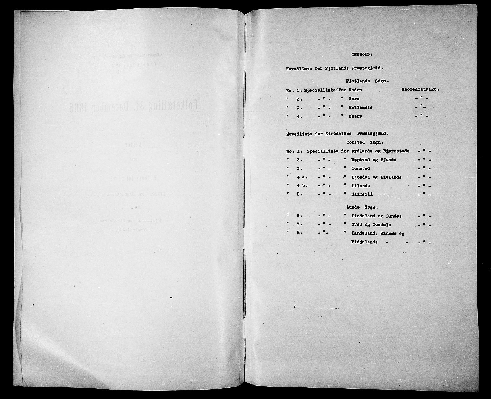 RA, Folketelling 1865 for 1036P Fjotland prestegjeld, 1865, s. 4
