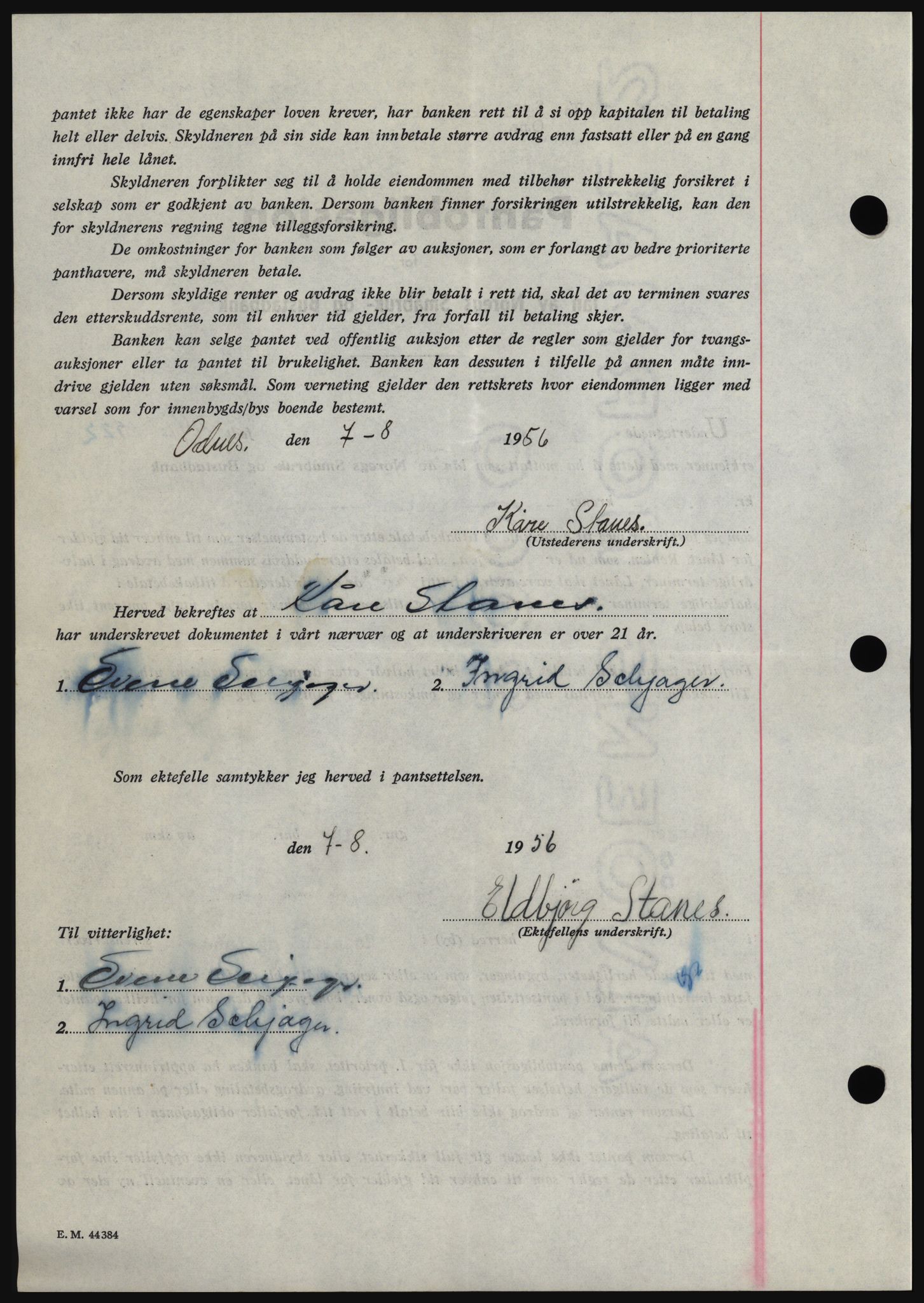 Hadeland og Land tingrett, SAH/TING-010/H/Hb/Hbc/L0034: Pantebok nr. B34, 1956-1956, Dagboknr: 2175/1956