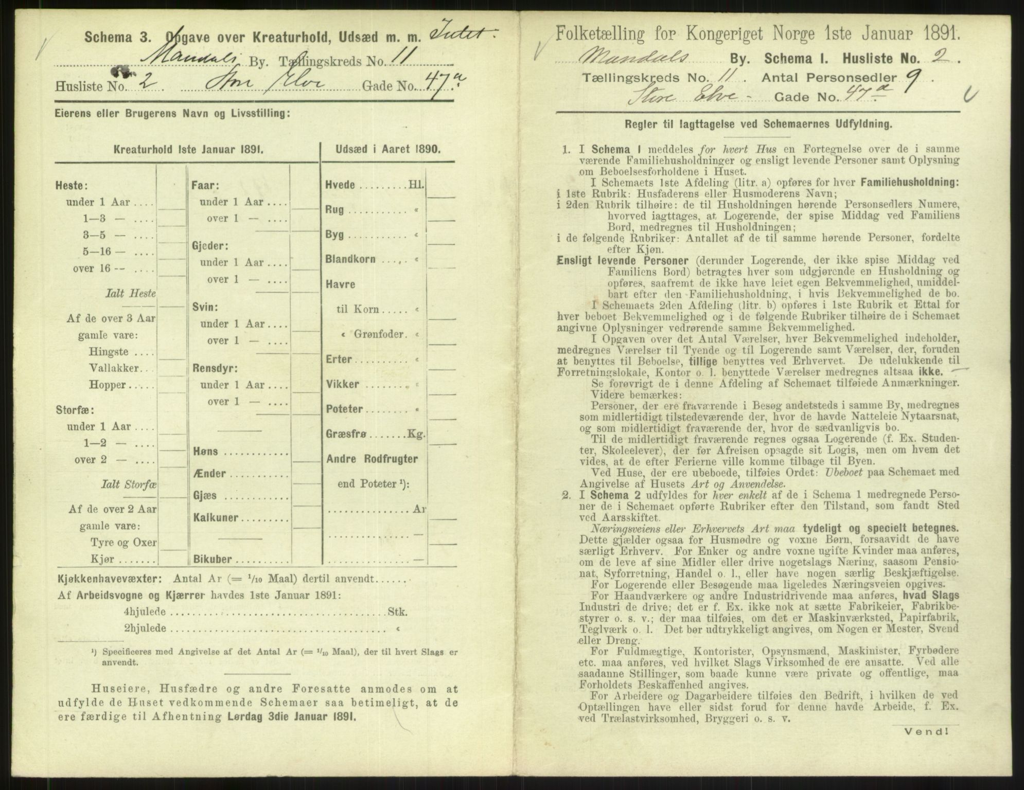 RA, Folketelling 1891 for 1002 Mandal ladested, 1891, s. 529