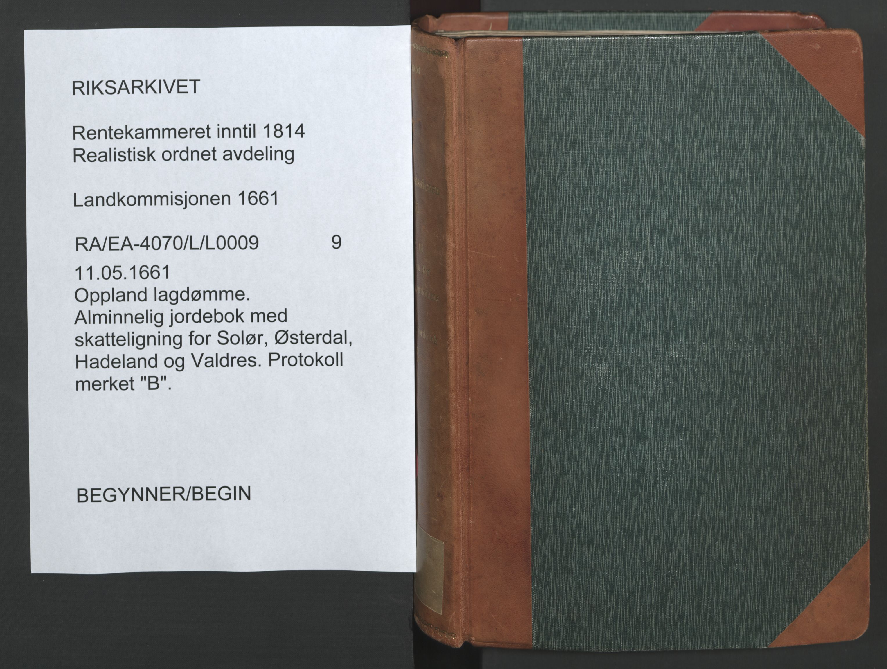 Rentekammeret inntil 1814, Realistisk ordnet avdeling, AV/RA-EA-4070/L/L0009: Oppland lagdømme. Alminnelig jordebok med skatteligning for Solør, Østerdal, Hadeland og Valdres., 1661