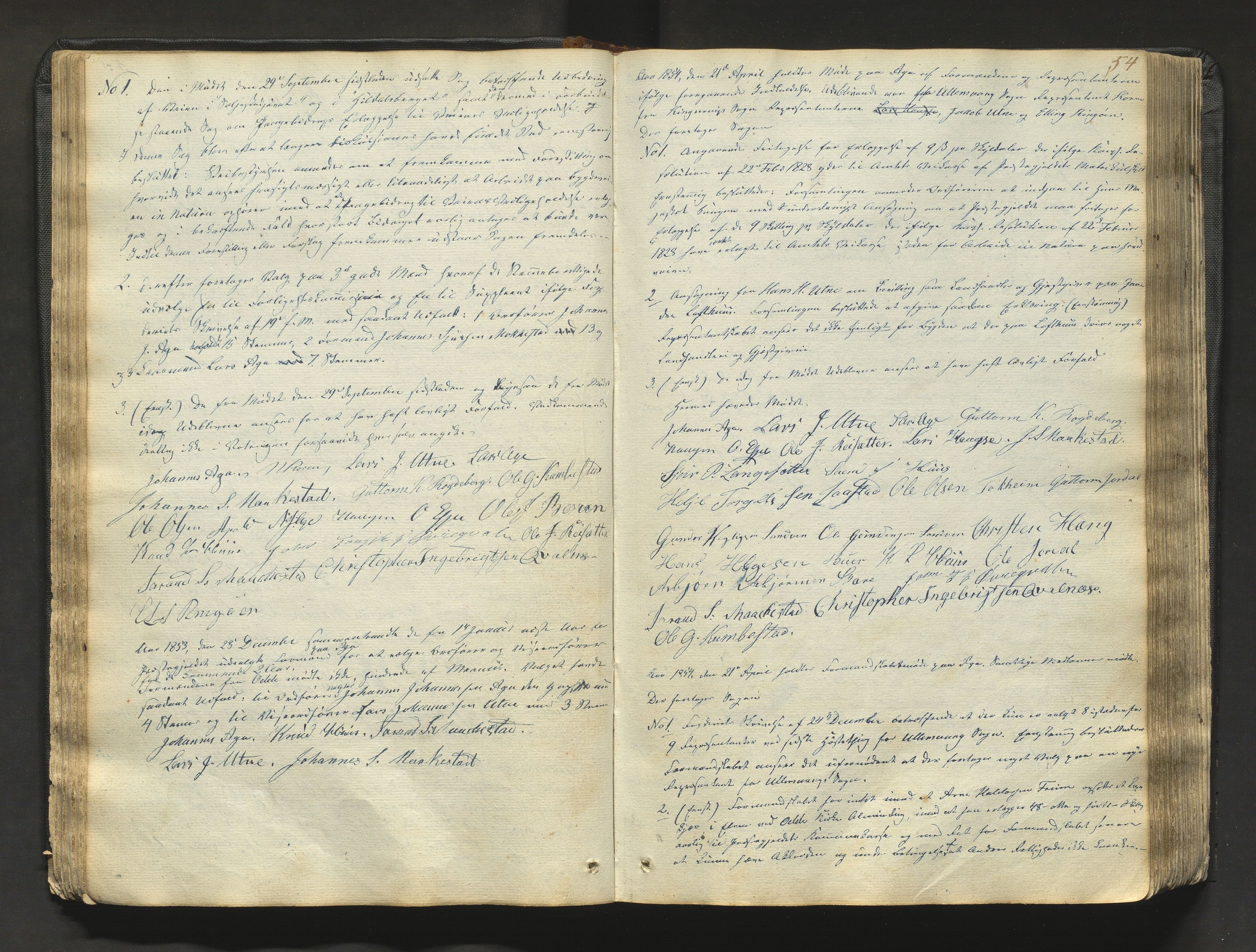 Ullensvang herad. Formannskapet , IKAH/1231b-021/A/Aa/L0001: Møtebok for formannskap og heradsstyre, 1838-1893, s. 54