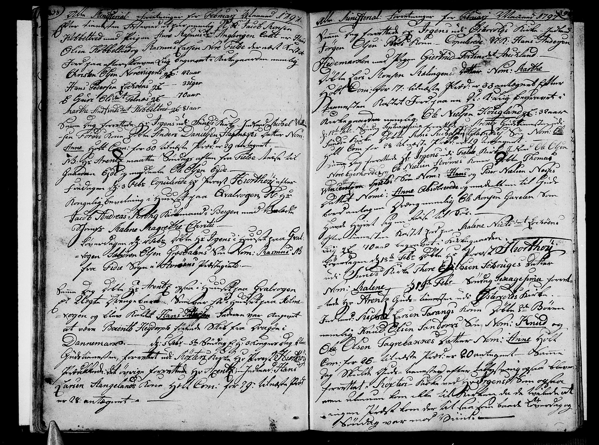 Sund sokneprestembete, AV/SAB-A-99930: Ministerialbok nr. A 7, 1796-1815, s. 38-39