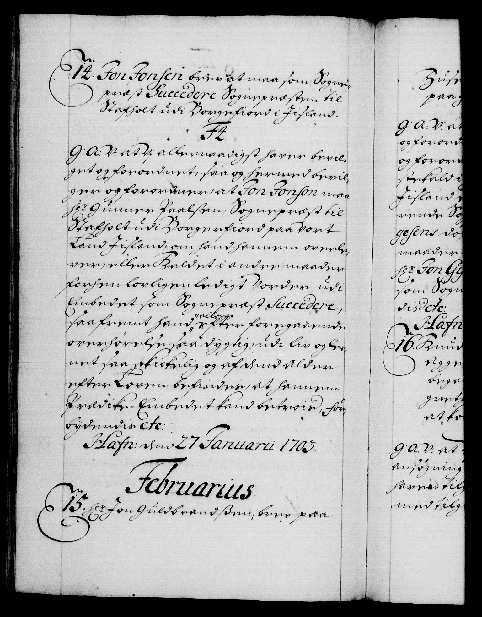 Danske Kanselli 1572-1799, RA/EA-3023/F/Fc/Fca/Fcaa/L0018: Norske registre, 1699-1703, s. 447b