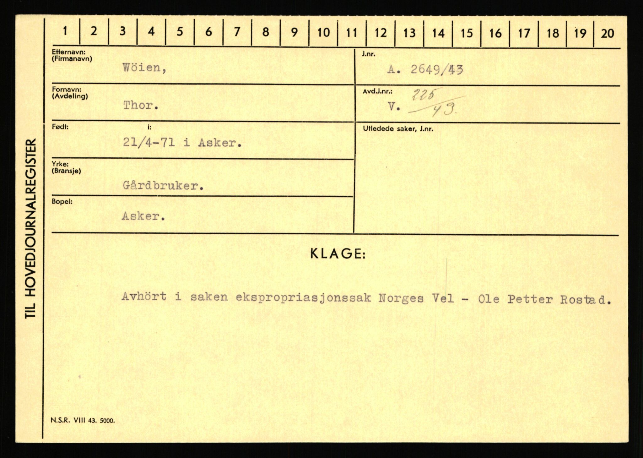 Statspolitiet - Hovedkontoret / Osloavdelingen, AV/RA-S-1329/C/Ca/L0016: Uberg - Øystese, 1943-1945, s. 3206