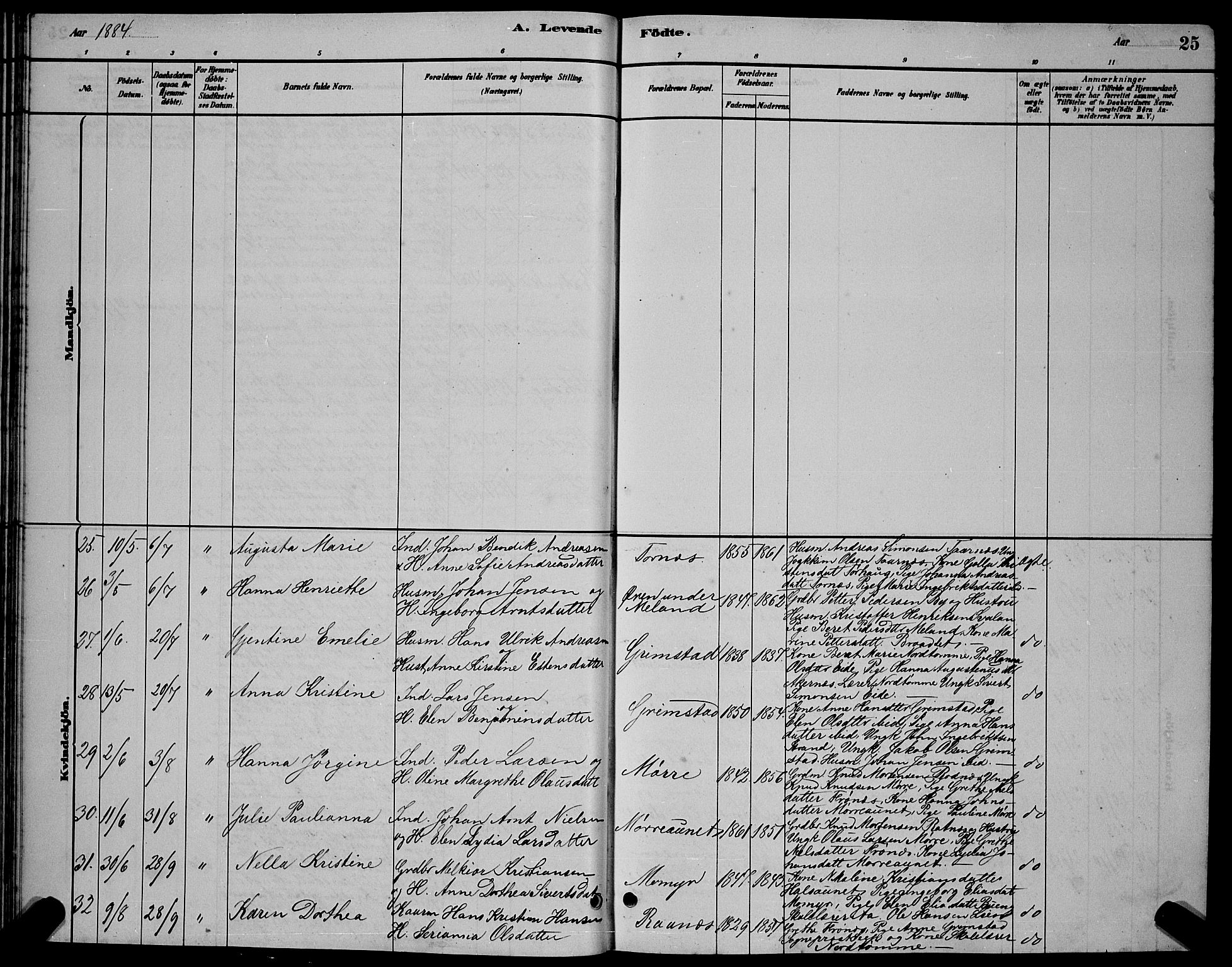 Ministerialprotokoller, klokkerbøker og fødselsregistre - Sør-Trøndelag, SAT/A-1456/655/L0687: Klokkerbok nr. 655C03, 1880-1898, s. 25