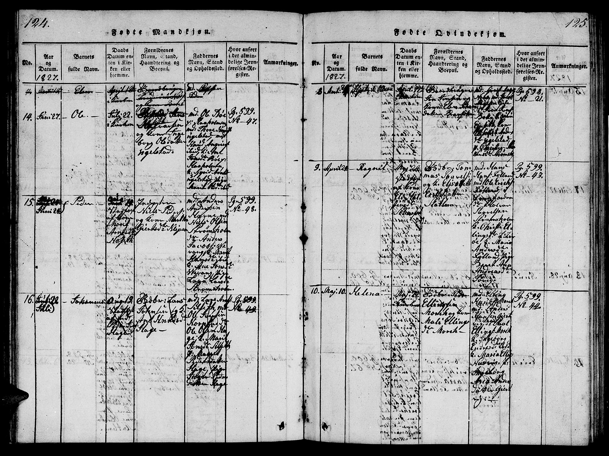 Ministerialprotokoller, klokkerbøker og fødselsregistre - Møre og Romsdal, SAT/A-1454/570/L0831: Ministerialbok nr. 570A05, 1819-1829, s. 124-125