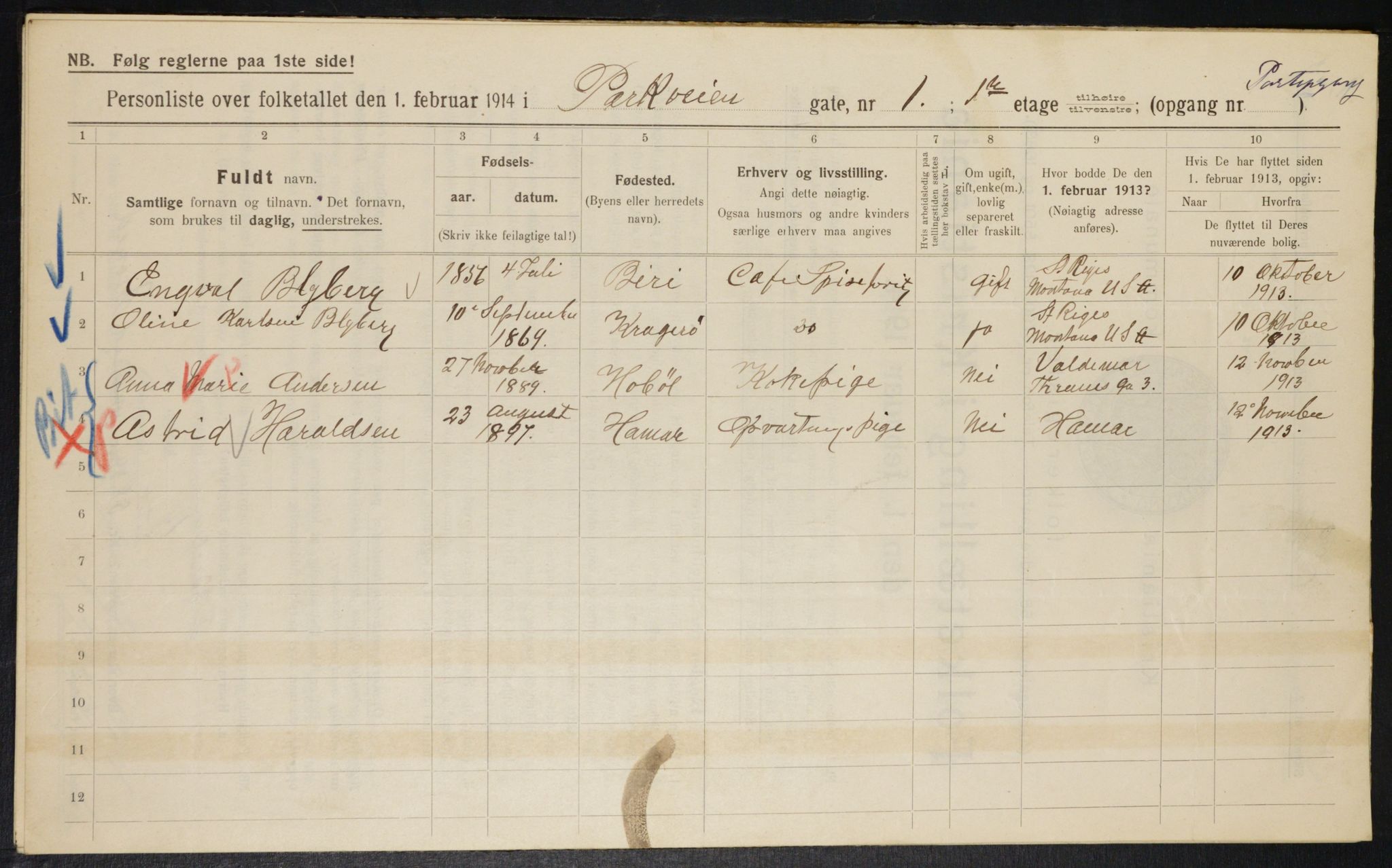 OBA, Kommunal folketelling 1.2.1914 for Kristiania, 1914, s. 77839