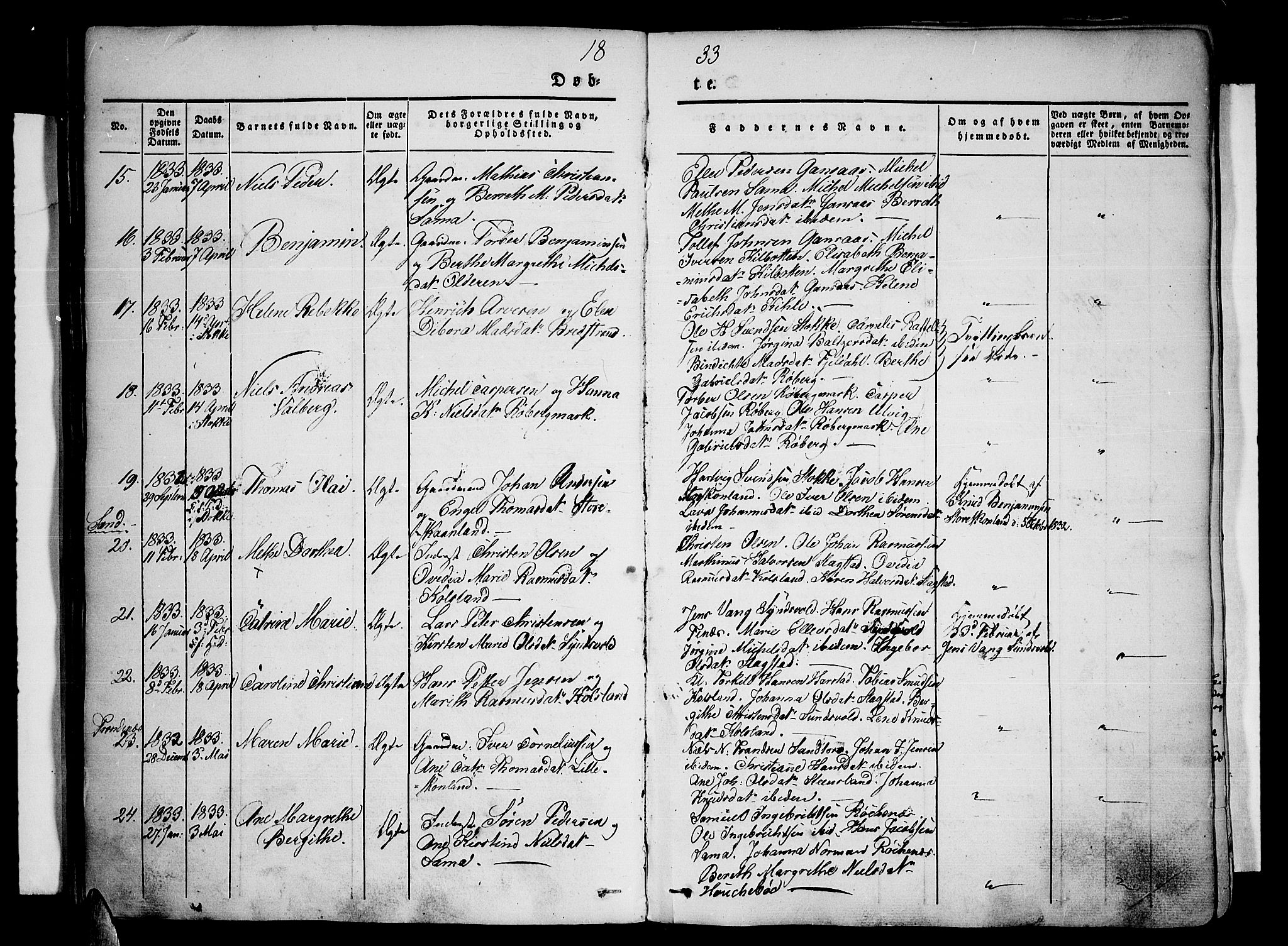 Trondenes sokneprestkontor, AV/SATØ-S-1319/H/Ha/L0007kirke: Ministerialbok nr. 7, 1827-1841