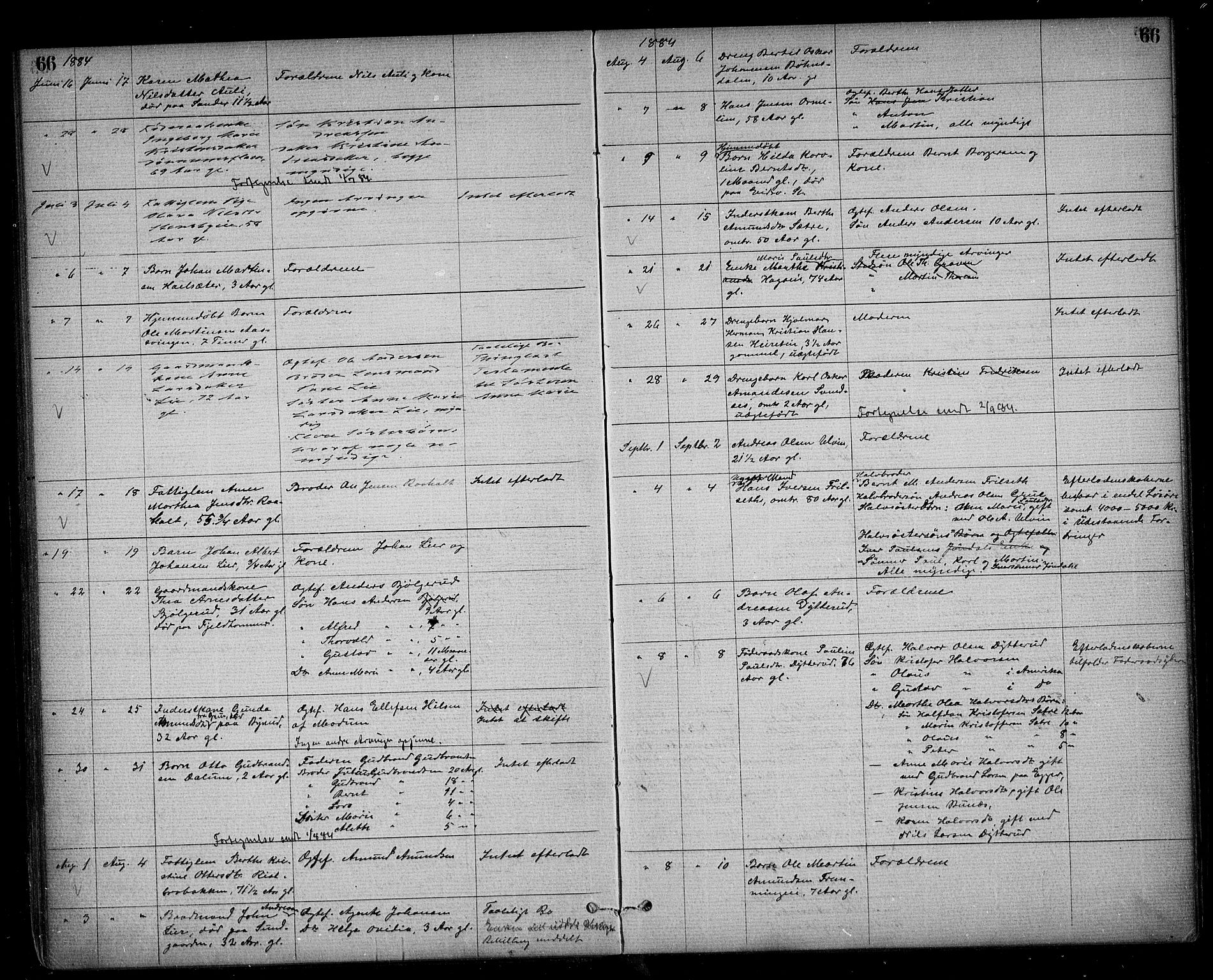 Eidsvoll lensmannskontor, AV/SAO-A-10266a/H/Ha/Haa/L0002: Dødsfallsprotokoll, 1871-1896, s. 66