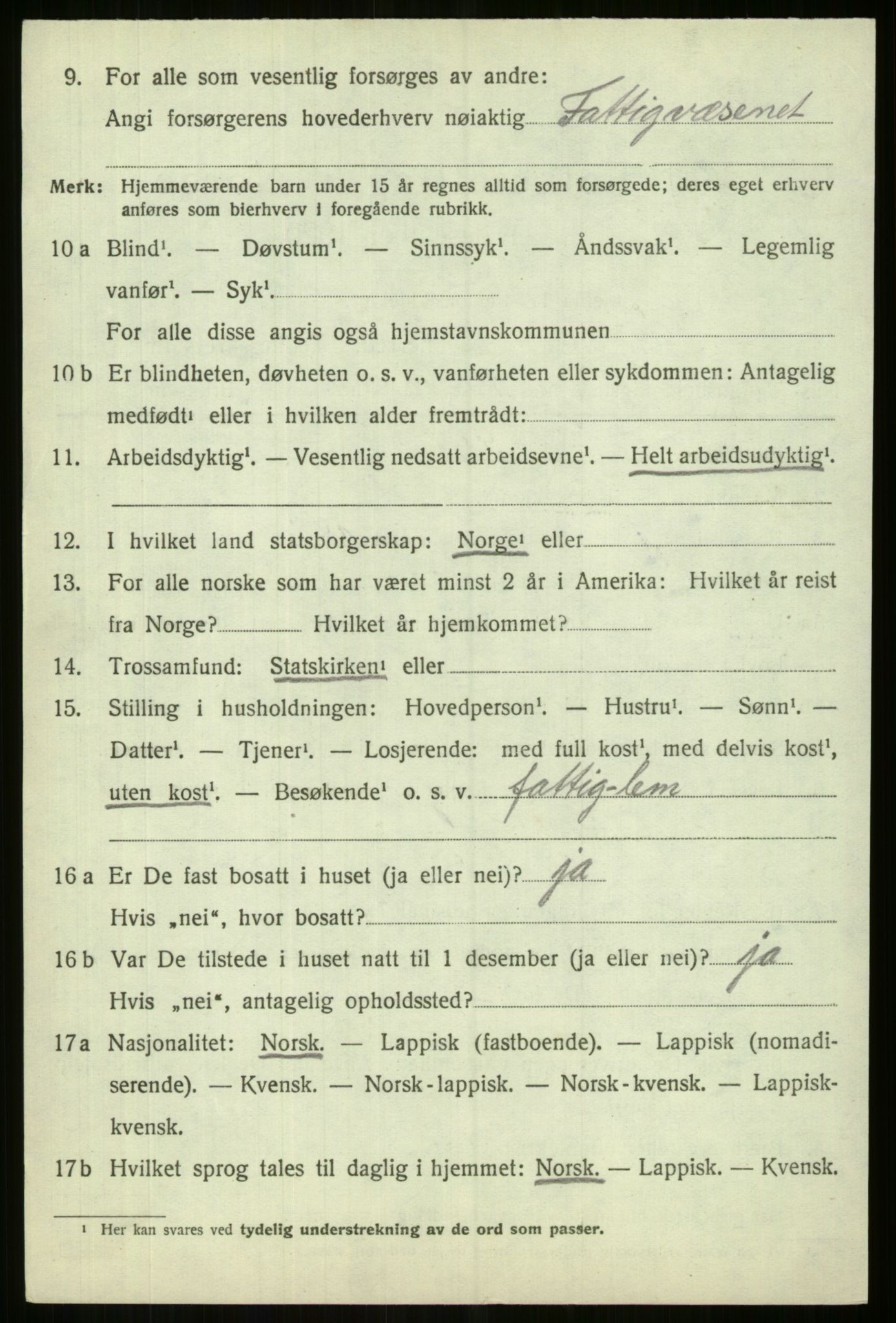 SATØ, Folketelling 1920 for 1938 Lyngen herred, 1920, s. 3672