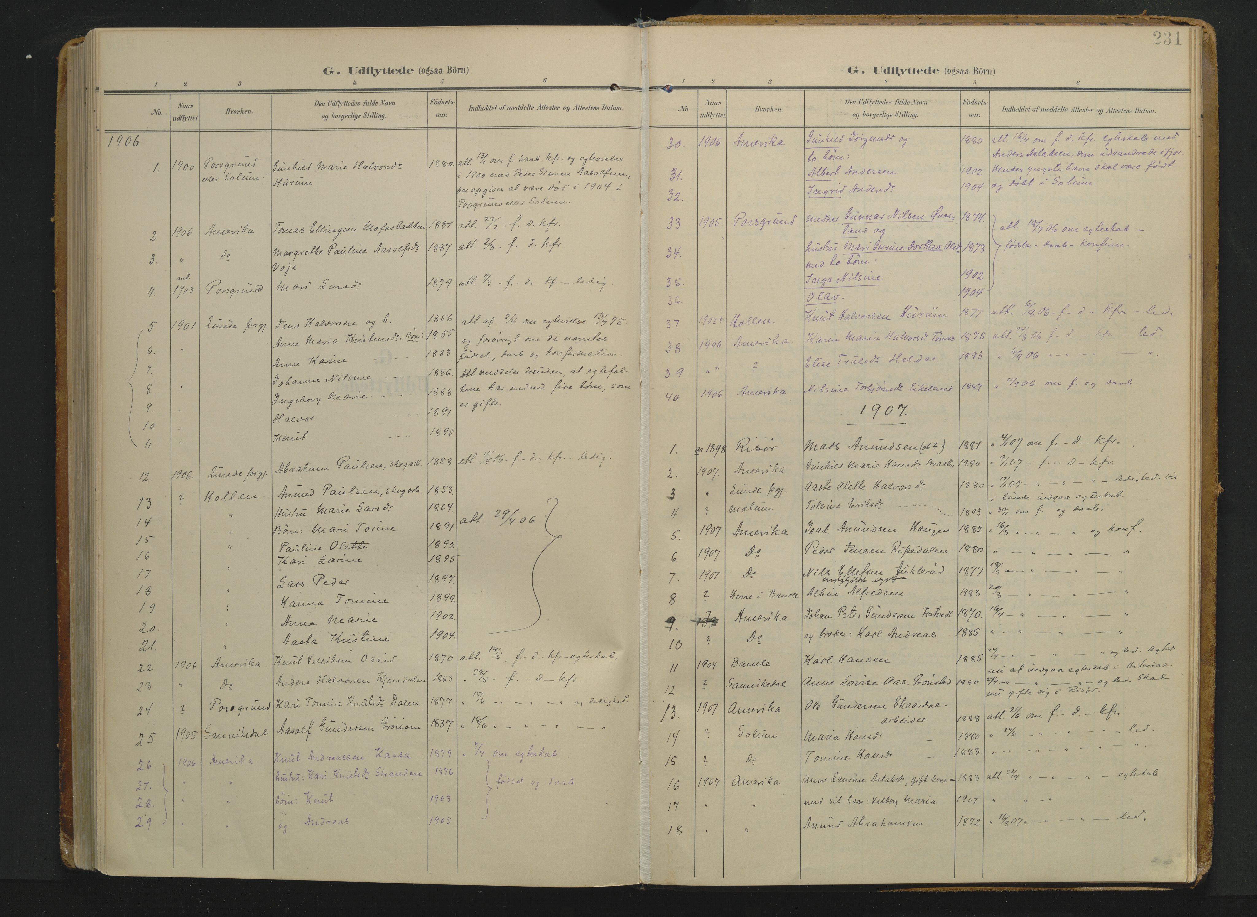 Drangedal kirkebøker, SAKO/A-258/F/Fa/L0014: Ministerialbok nr. 14, 1906-1920, s. 231