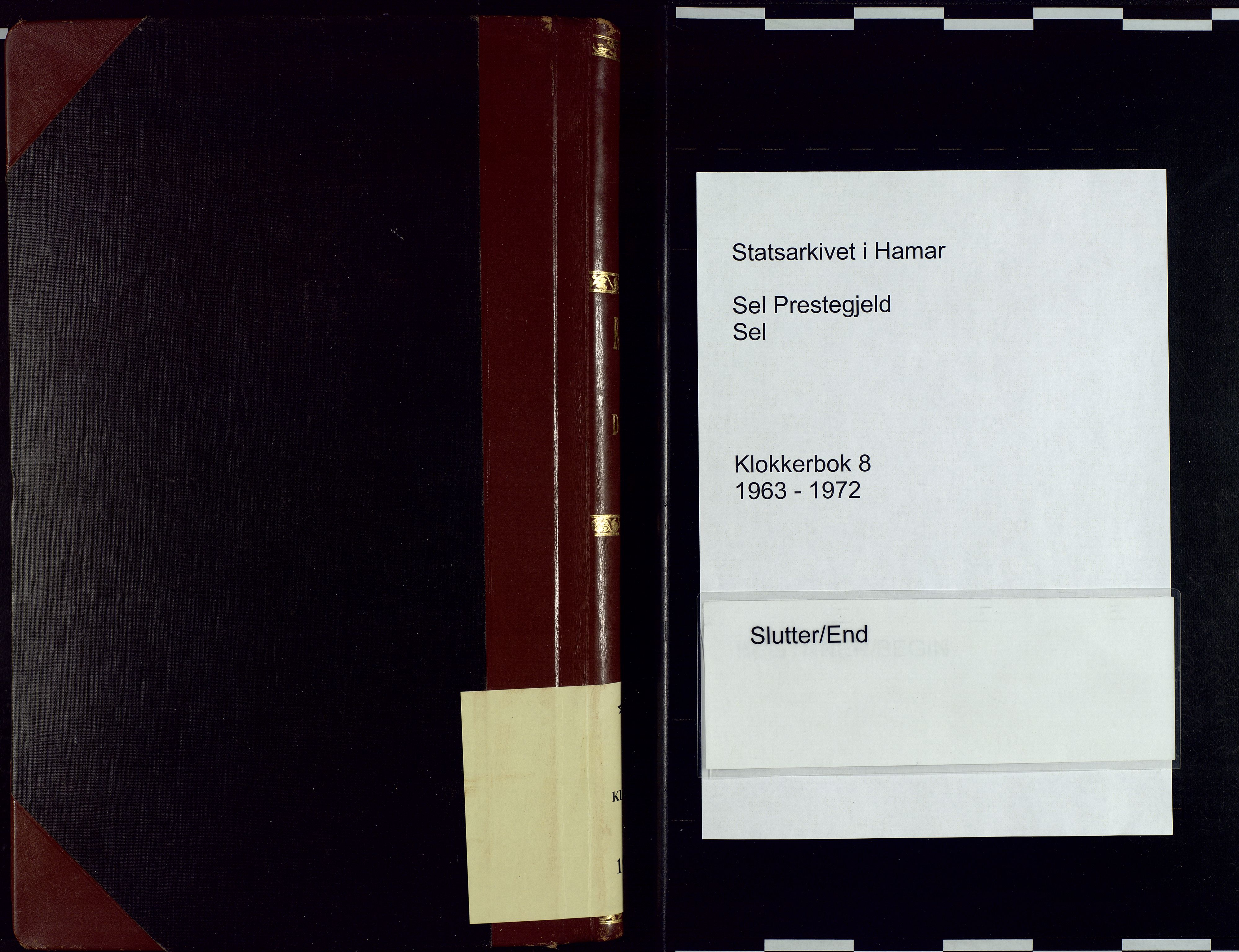 Sel prestekontor, AV/SAH-PREST-074/H/Ha/Hab/L0008: Klokkerbok nr. 8, 1963-1972