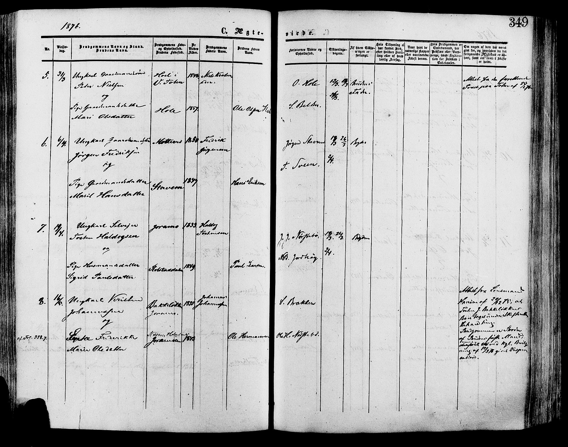 Lesja prestekontor, AV/SAH-PREST-068/H/Ha/Haa/L0008: Ministerialbok nr. 8, 1854-1880, s. 349