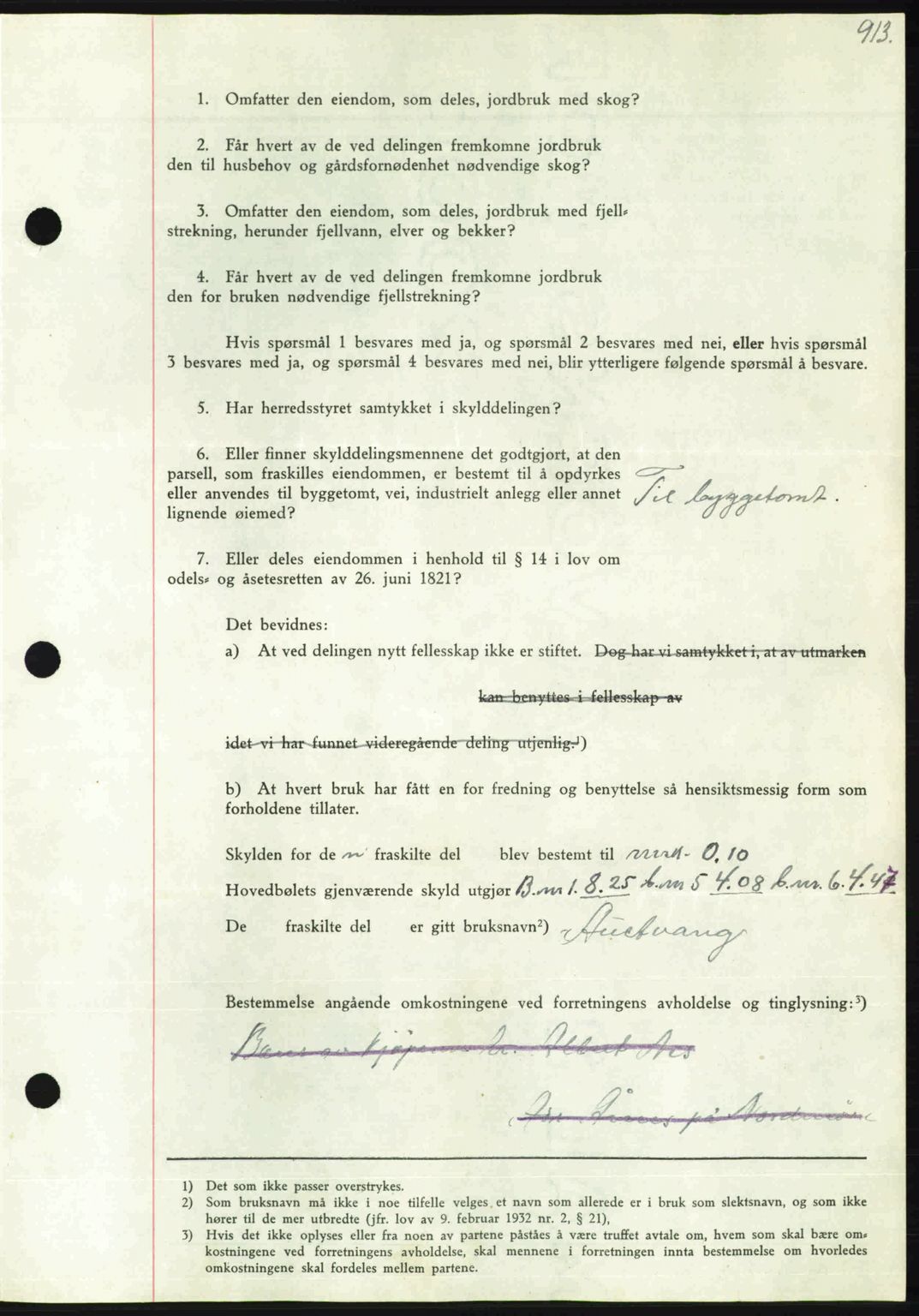 Nordmøre sorenskriveri, AV/SAT-A-4132/1/2/2Ca: Pantebok nr. A102, 1946-1946, Dagboknr: 2081/1946