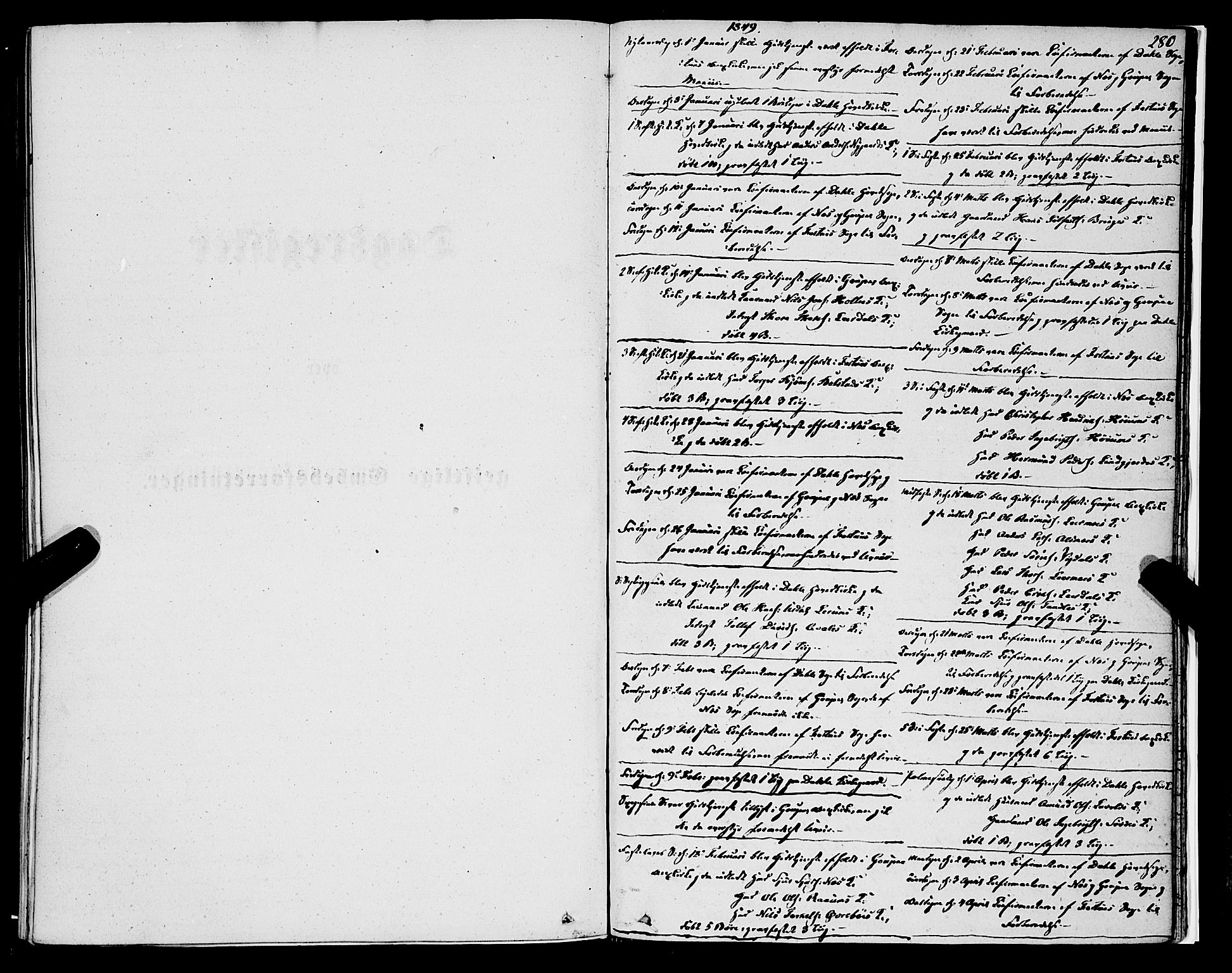 Luster sokneprestembete, SAB/A-81101/H/Haa/Haaa/L0007: Ministerialbok nr. A 7, 1849-1859, s. 280