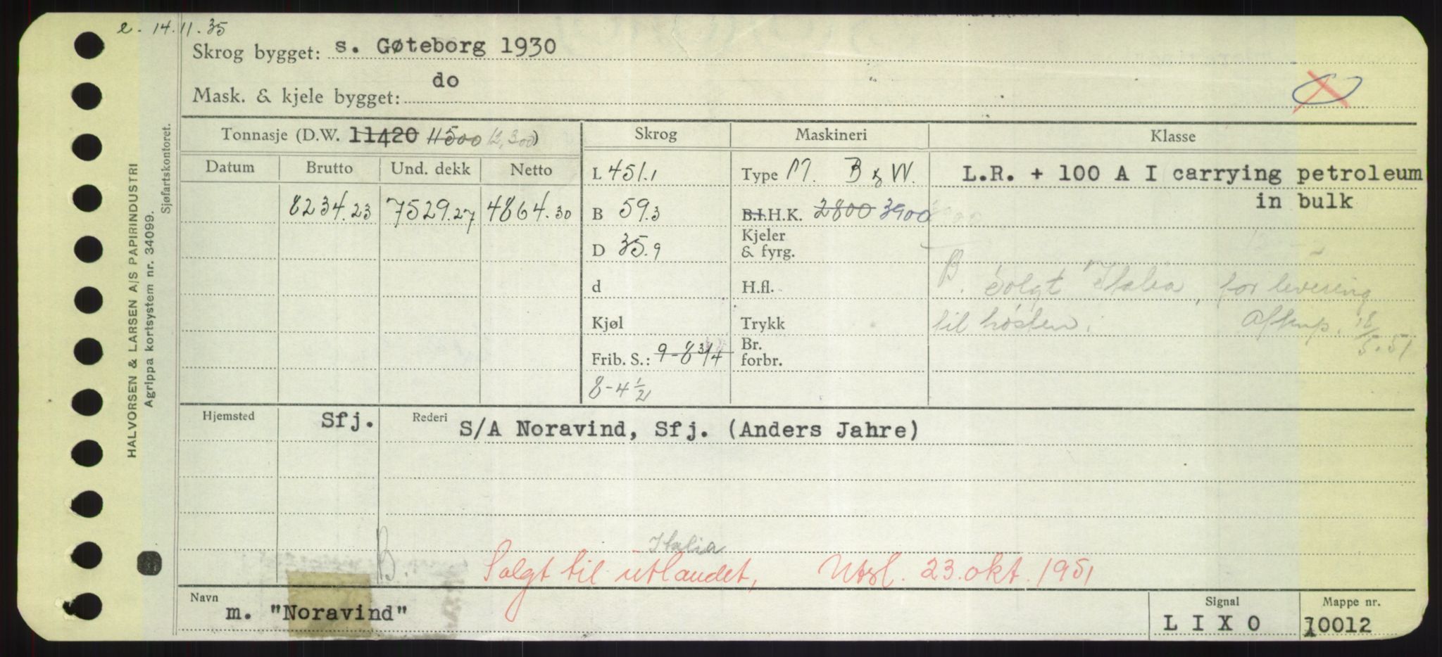 Sjøfartsdirektoratet med forløpere, Skipsmålingen, RA/S-1627/H/Hd/L0026: Fartøy, N-Norhol, s. 359