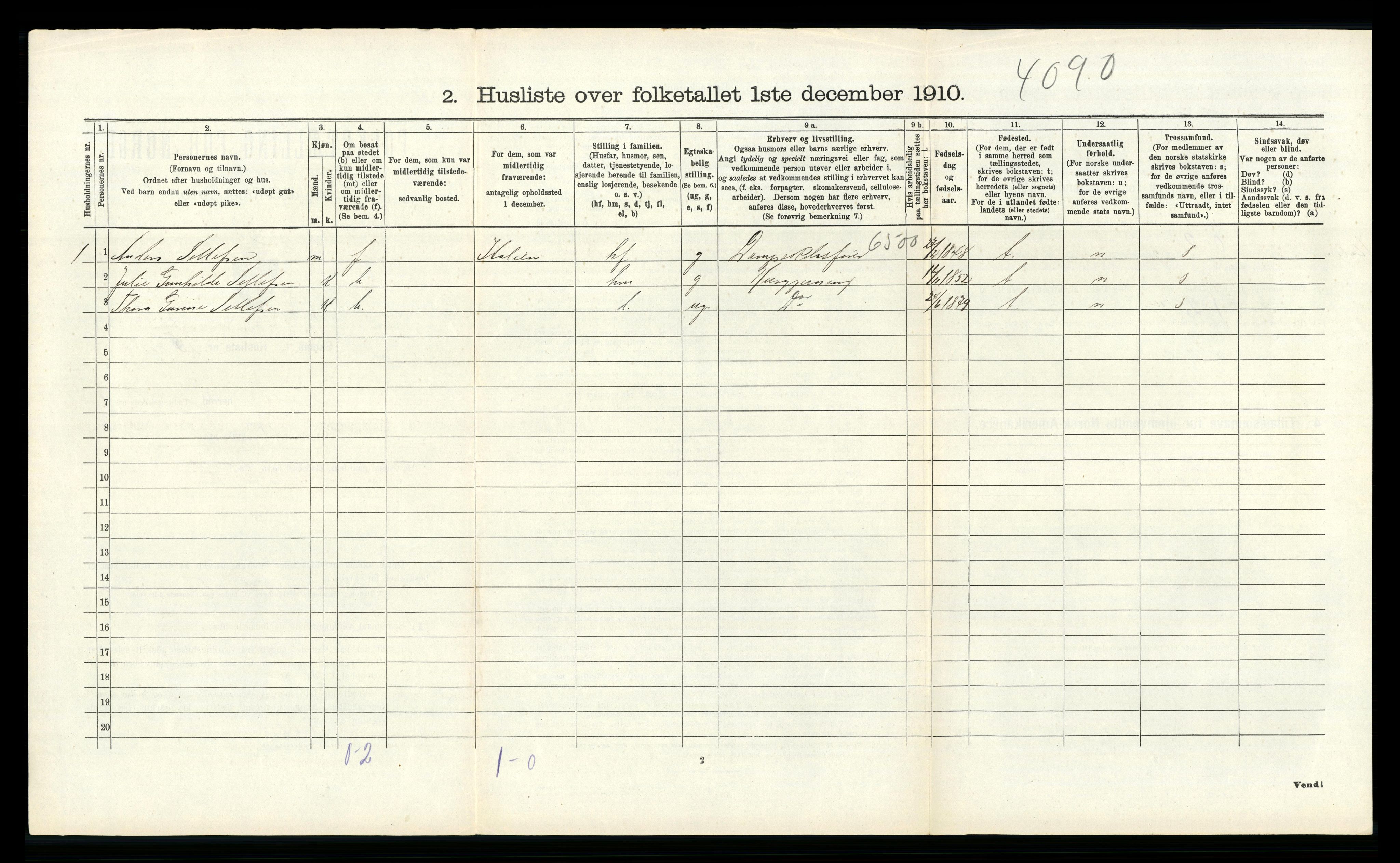 RA, Folketelling 1910 for 0923 Fjære herred, 1910, s. 978