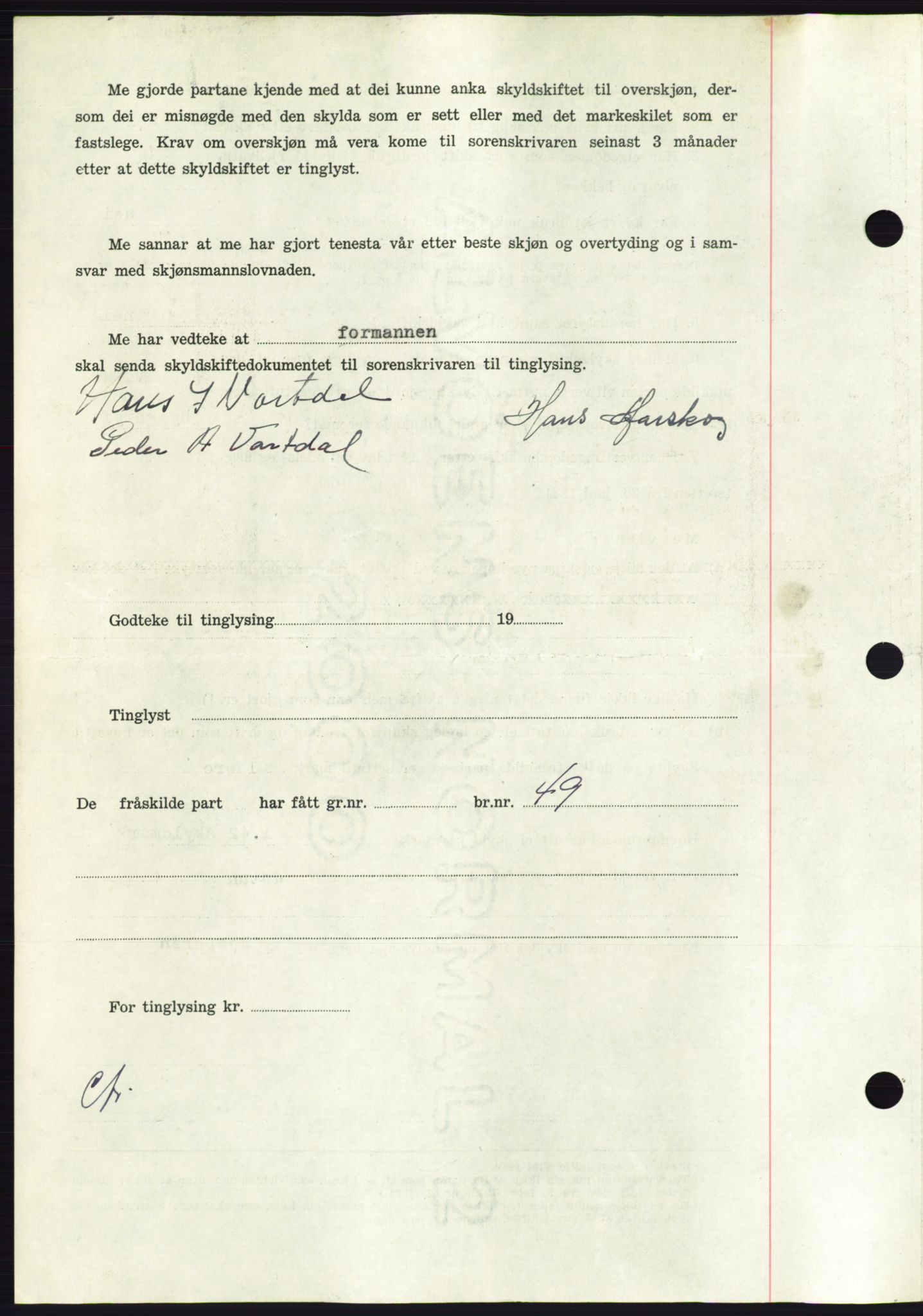 Søre Sunnmøre sorenskriveri, AV/SAT-A-4122/1/2/2C/L0108: Pantebok nr. 34A, 1957-1958, Dagboknr: 2806/1957