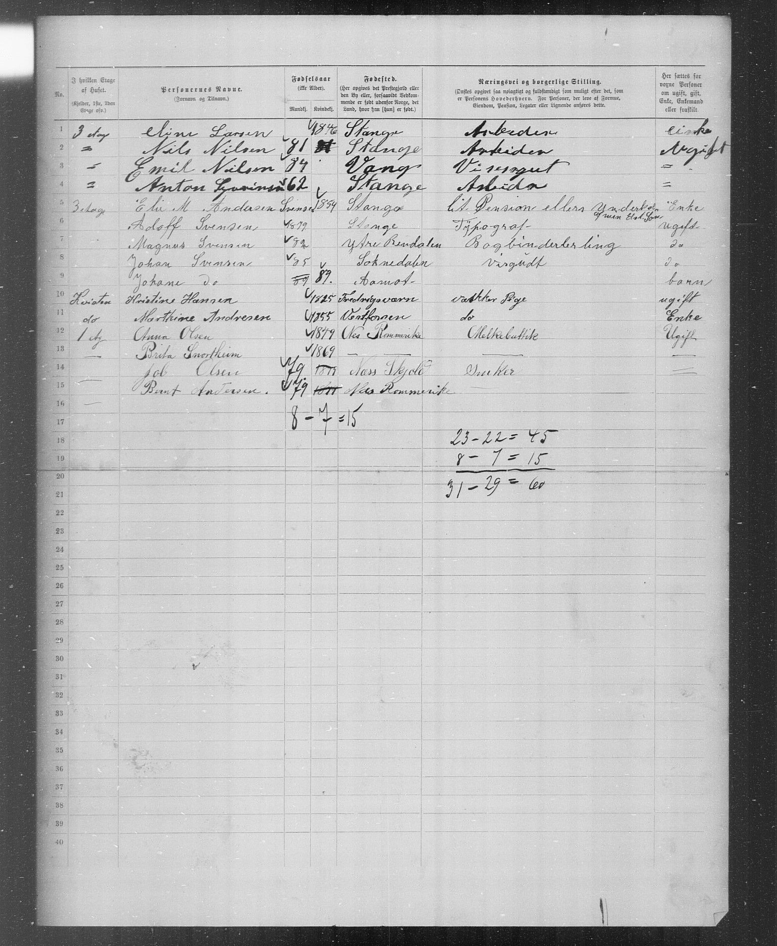 OBA, Kommunal folketelling 31.12.1899 for Kristiania kjøpstad, 1899, s. 4761