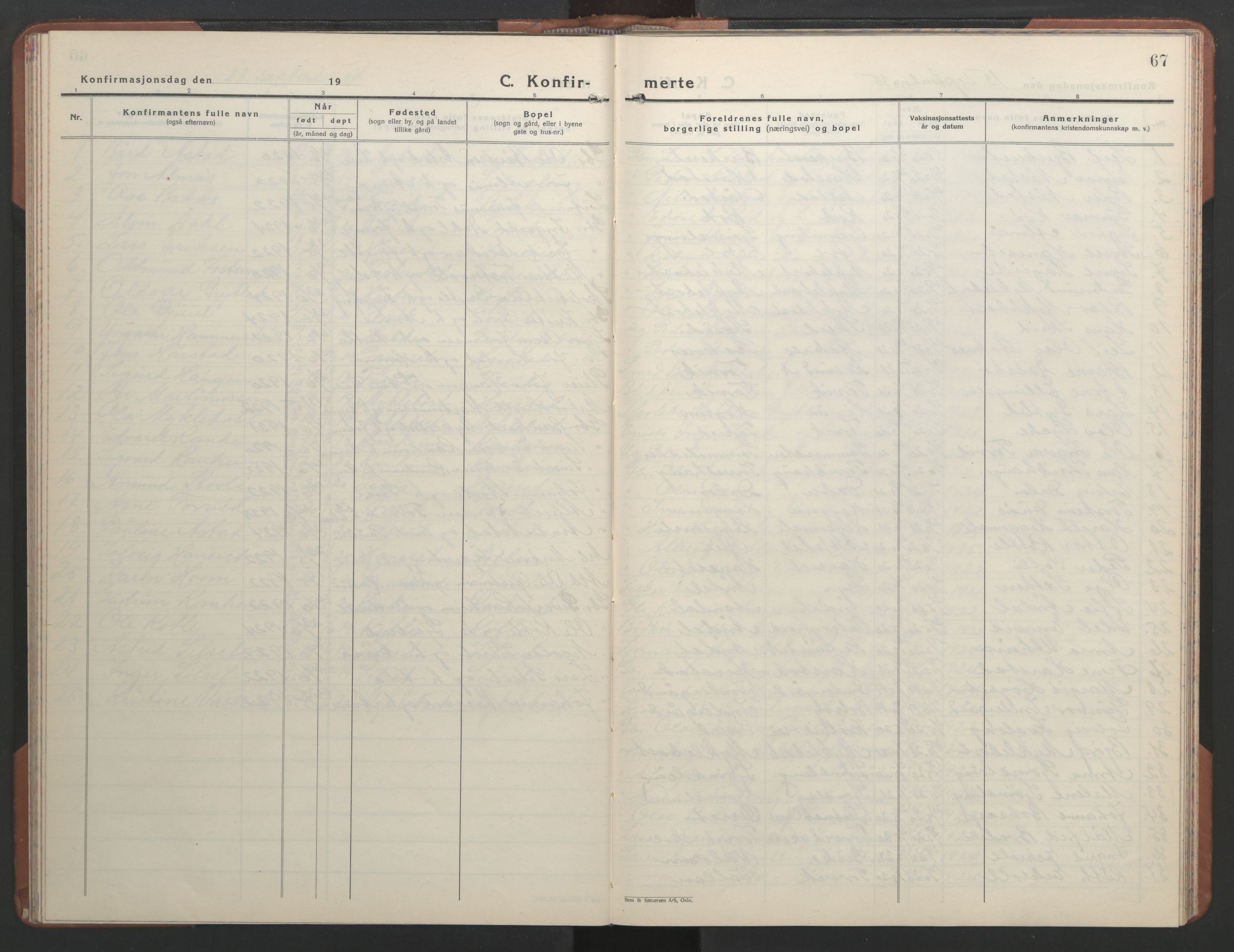 Ministerialprotokoller, klokkerbøker og fødselsregistre - Møre og Romsdal, AV/SAT-A-1454/584/L0971: Klokkerbok nr. 584C04, 1933-1946, s. 67