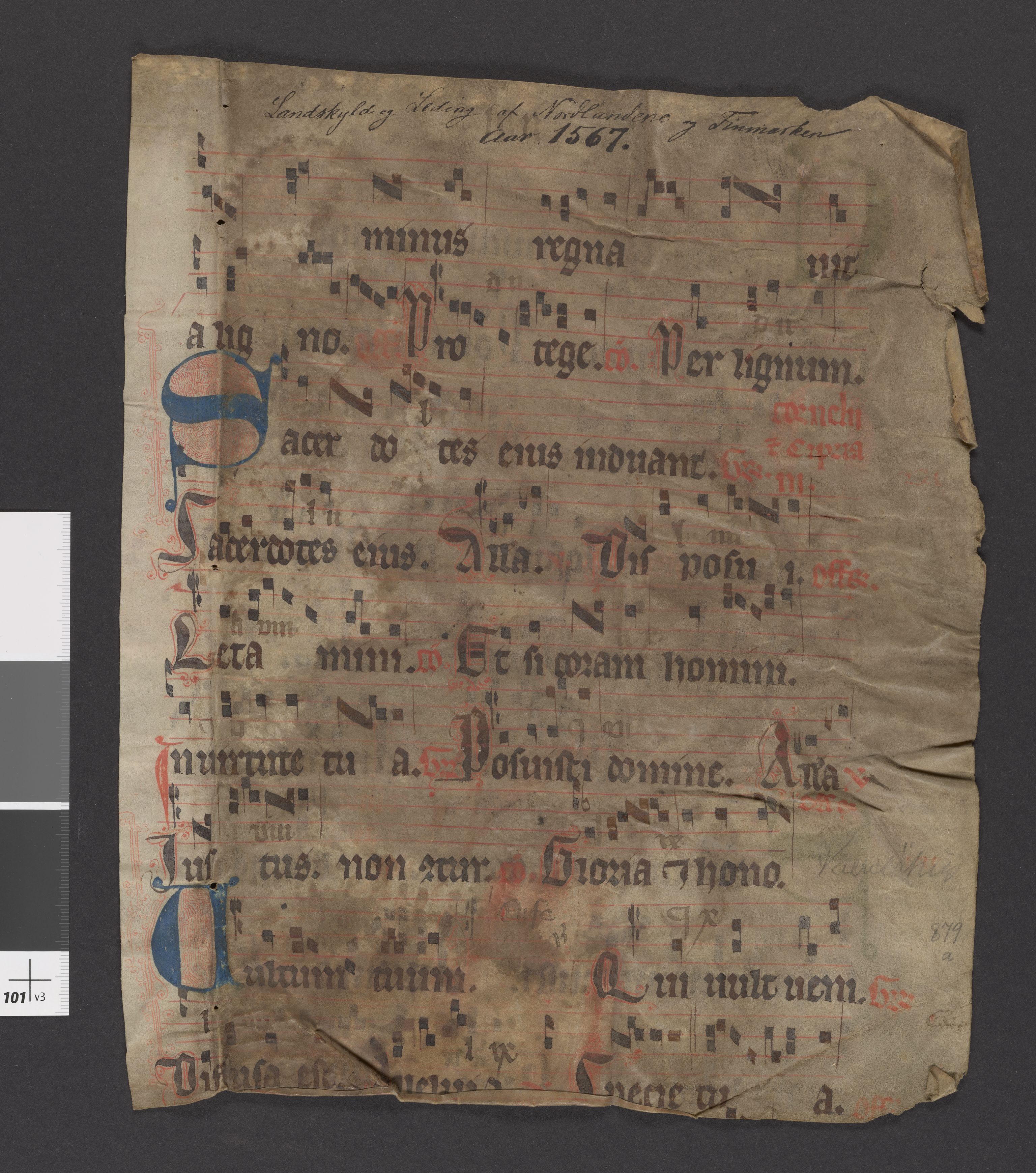 Riksarkivets diplomsamling, AV/RA-EA-5965/F27/F27A/F27Ab/L0002: Latinske fragmenter stort format, 1100-1536, s. 44