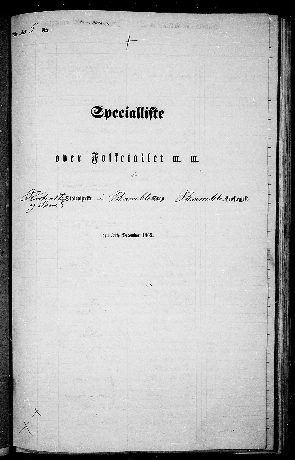 RA, Folketelling 1865 for 0814P Bamble prestegjeld, 1865, s. 83